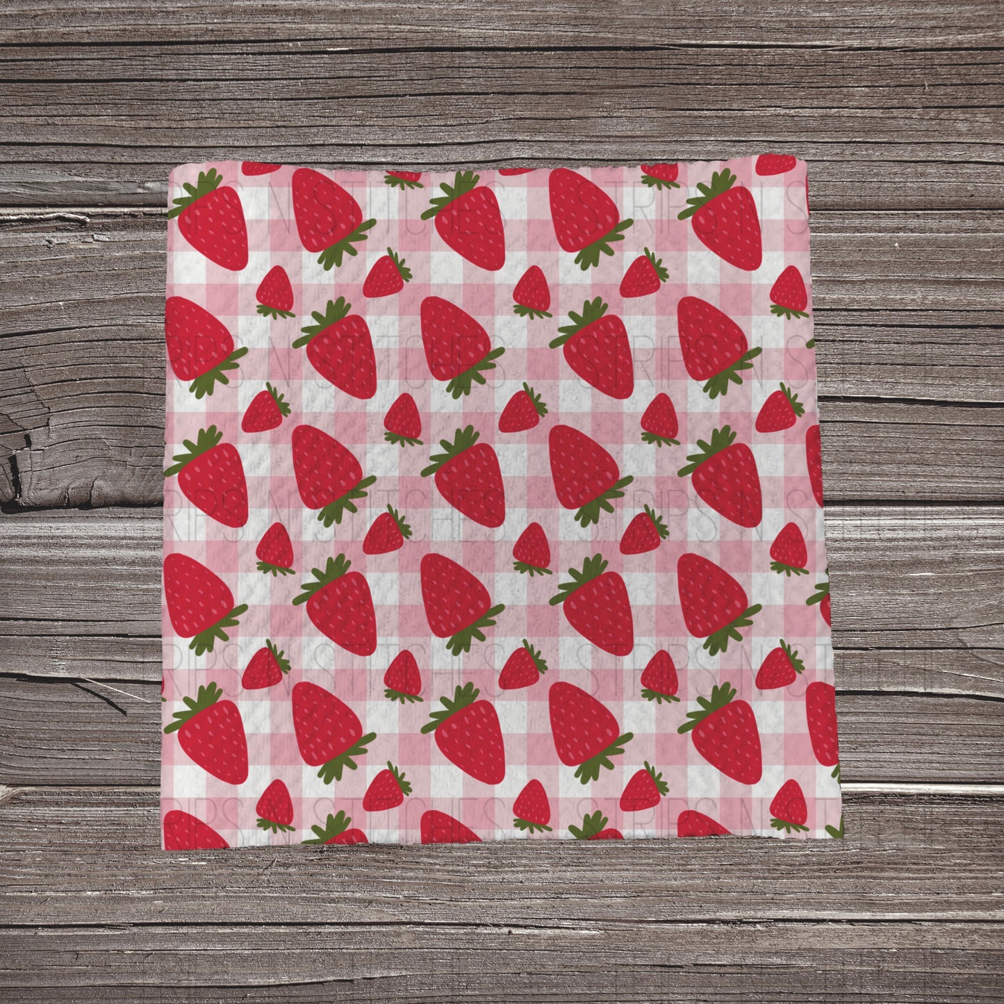Strawberry Plaid *EXCLUSIVE* | Bullet Fabric Strip | Bow Making | Scrunchie | Headwrap