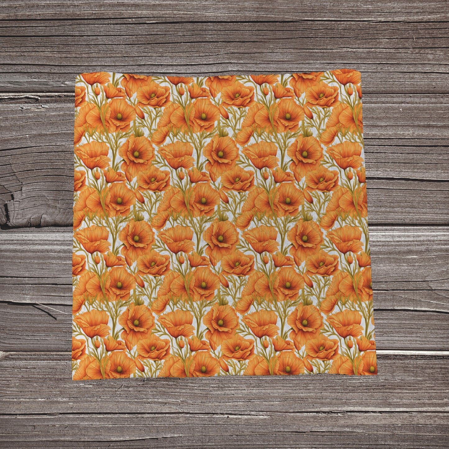 California Poppy | Bullet Fabric Strip | Bow Making | Scrunchie | Headwrap