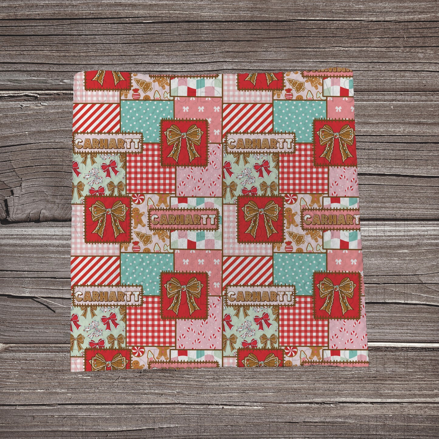 Carhartt Gingerbread Girl Patchwork | Fabric Strip | Bow Making | Headwrap | Scrunchies