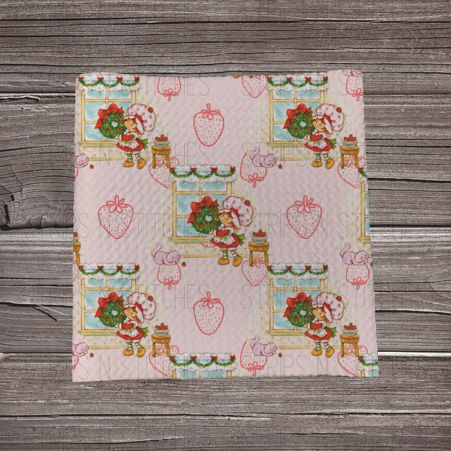 Christmas Strawberry Shortcake | Bullet Fabric Strip | Bow Making | Scrunchie | Headwrap