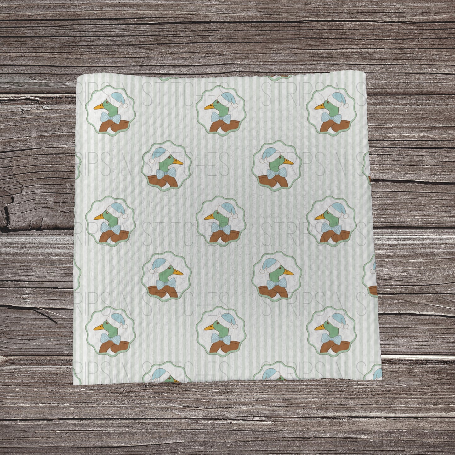 Dapper Christmas Duck | Fabric Strip | Bow Making | Headwrap | Scrunchies