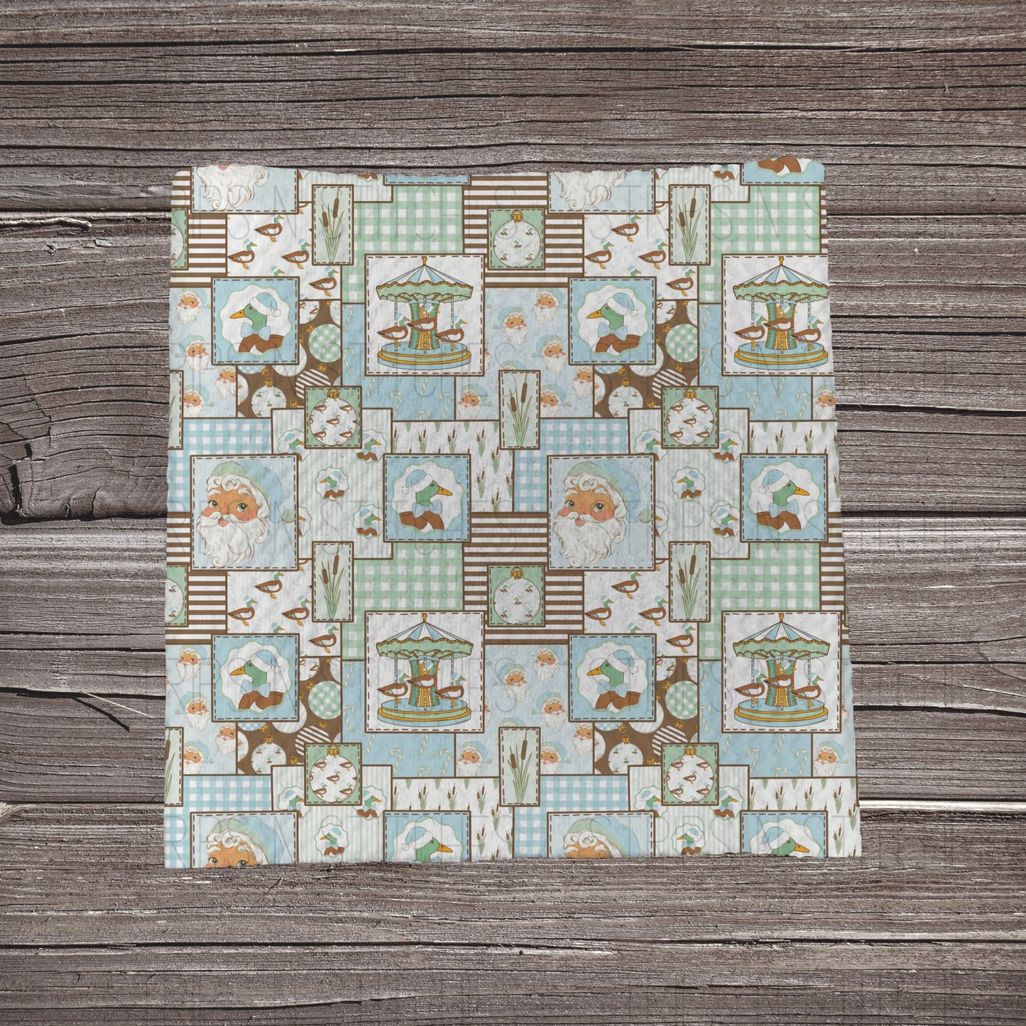 Dapper Christmas Duck Patchwork | Fabric Strip | Bow Making | Headwrap | Scrunchies