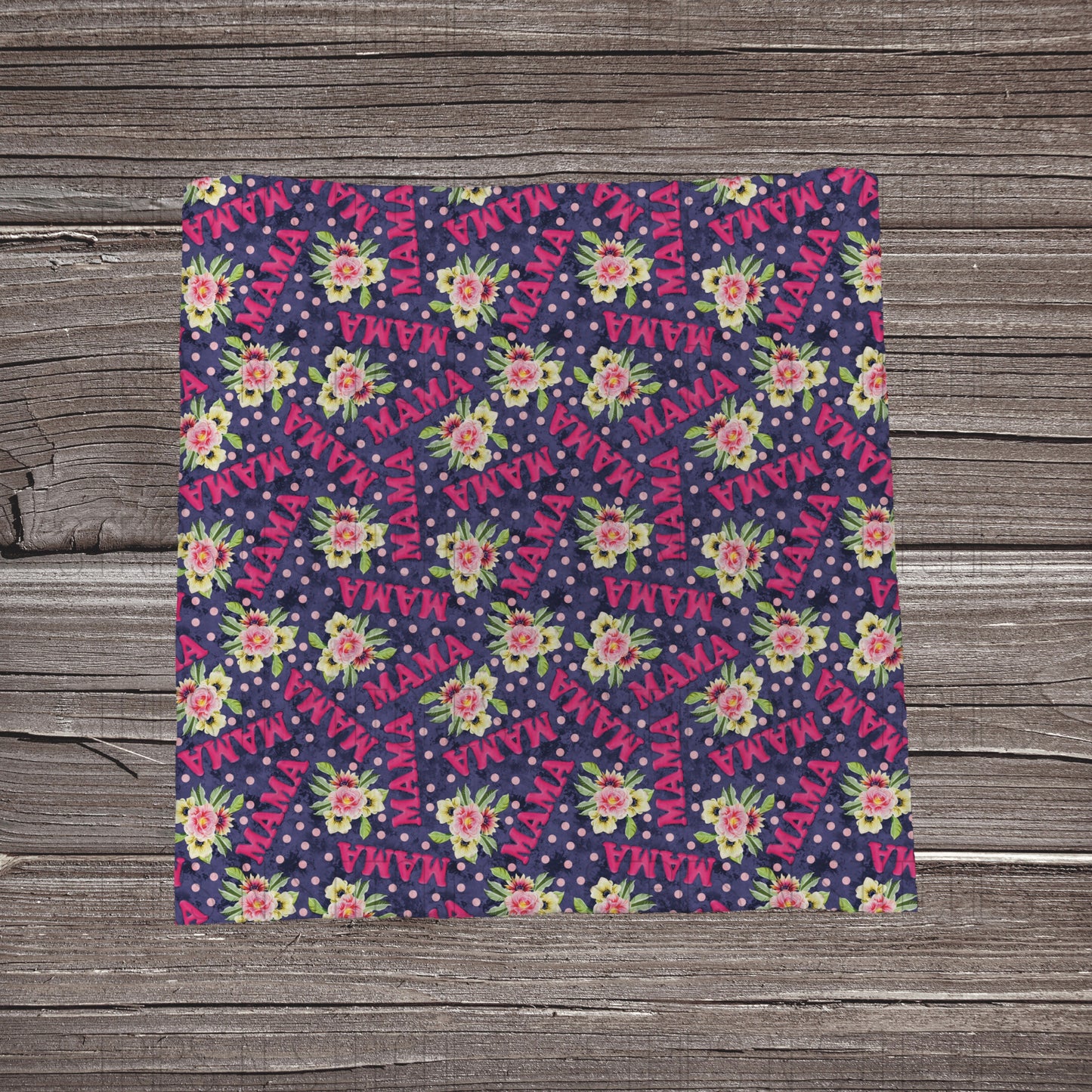 Dark Floral Mama | Fabric Strip- Bow Making- Headwrap- Scrunchies