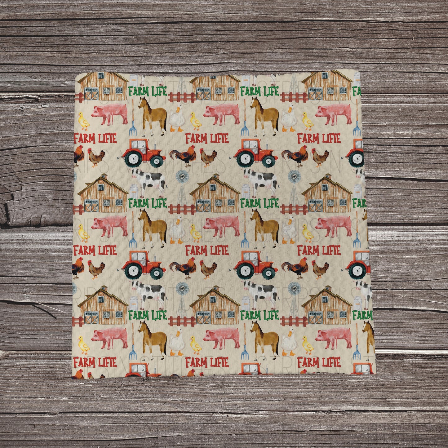 Farm Life Scatter | Fabric Strip- Bow Making- Headwrap- Scrunchies