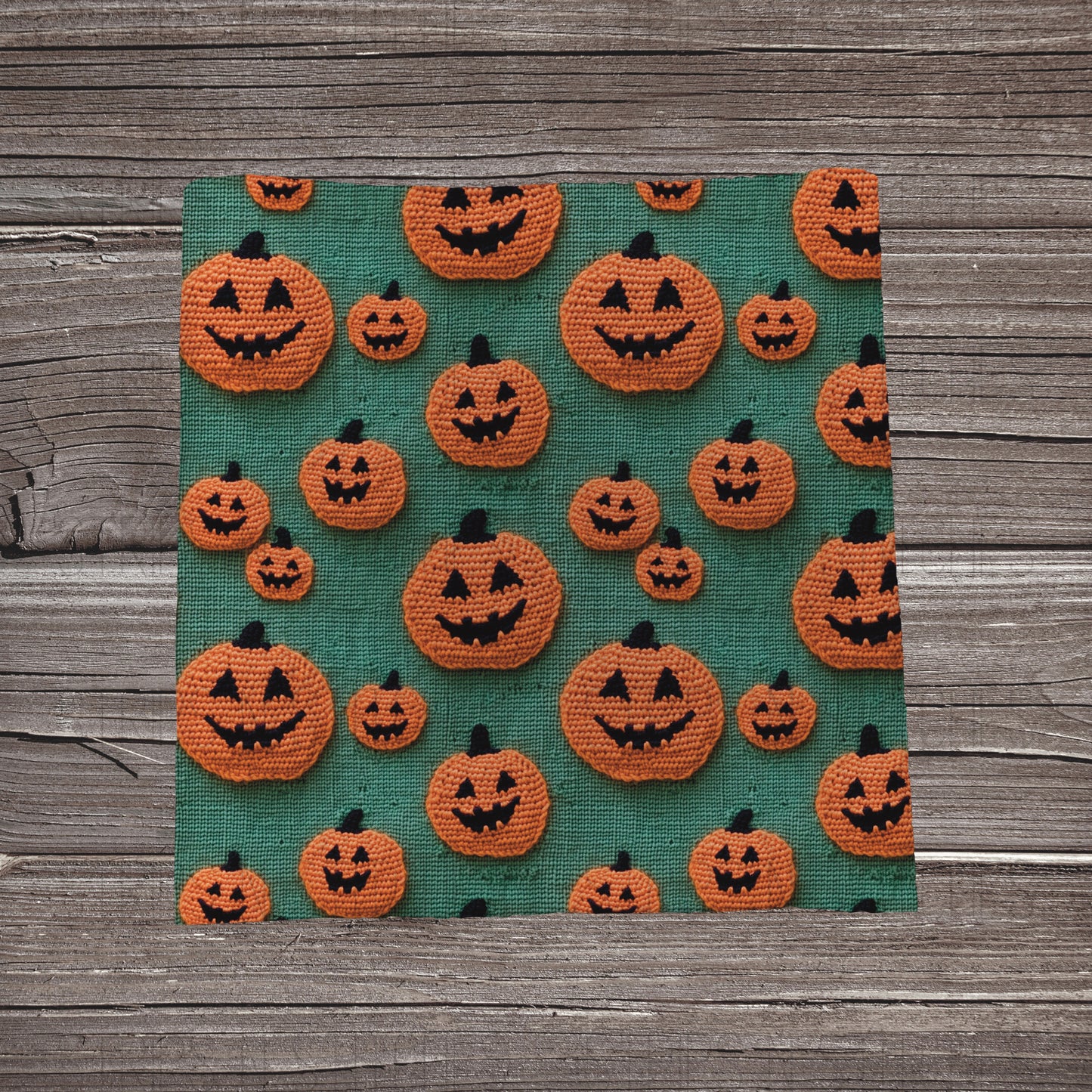 Faux Embroidered Jack O Lantern | Bullet Fabric Strip | Bow Making | Scrunchie | Headwraps