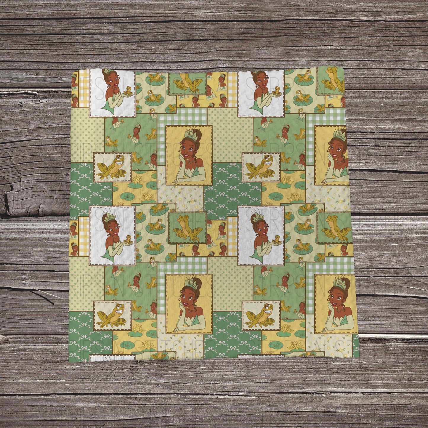 Frog Princess Patchwork | Fabric Strip- Bow Making- Headwrap- Scrunchies