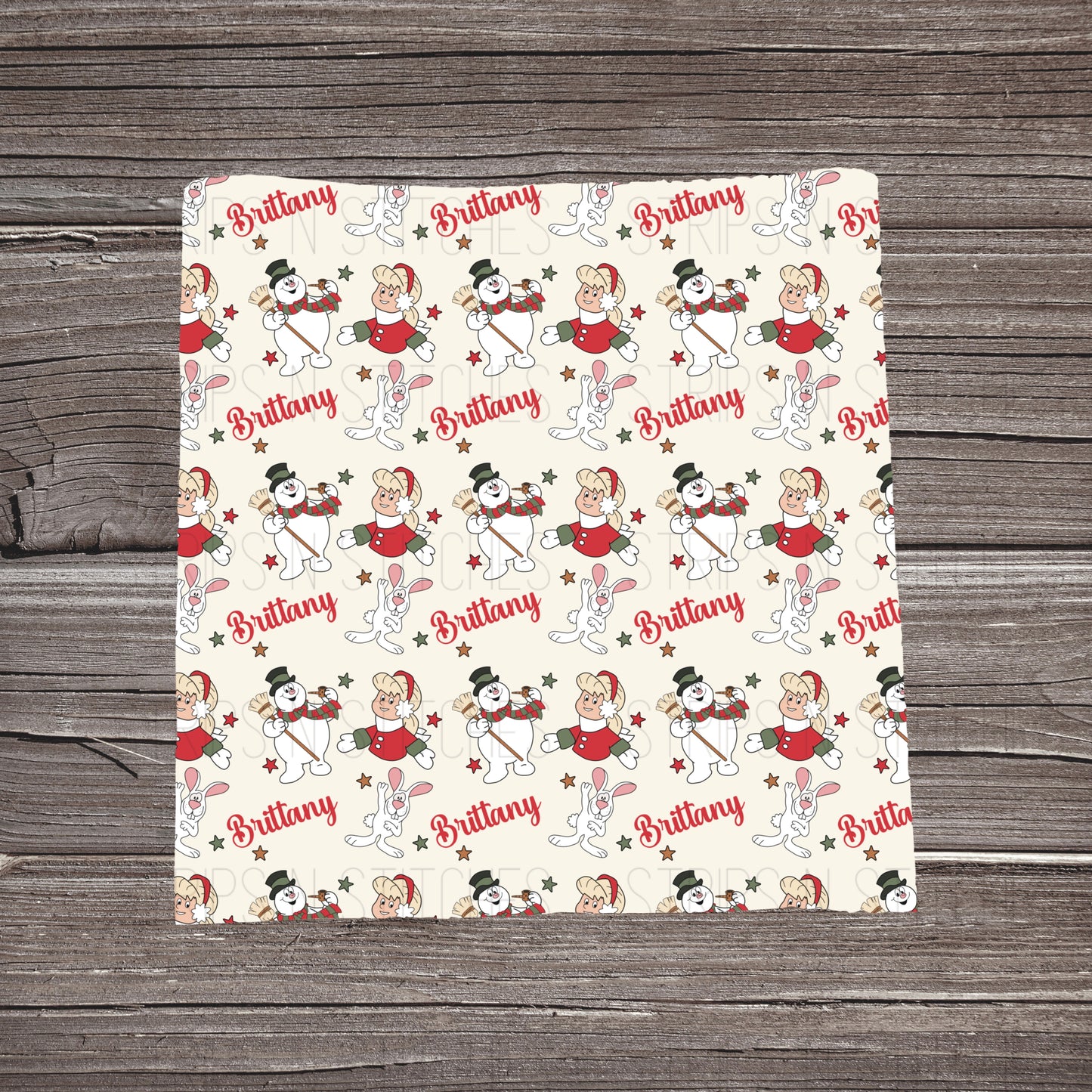 Frosty & Friends - CUSTOM NAME | Fabric Strip | Bow Making | Scrunchie | Headwraps