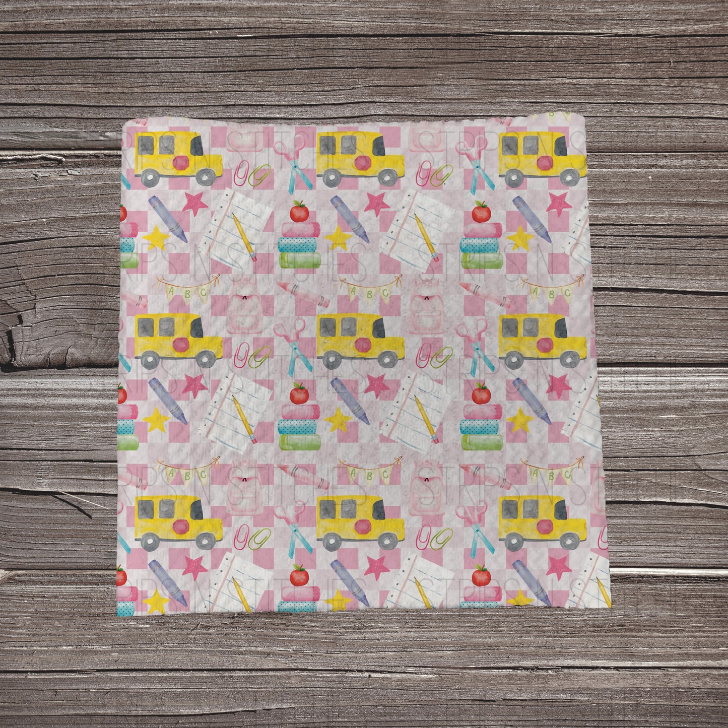 Going to School- Pink | Fabric Strip- Bow Making- Headwrap- Scrunchies