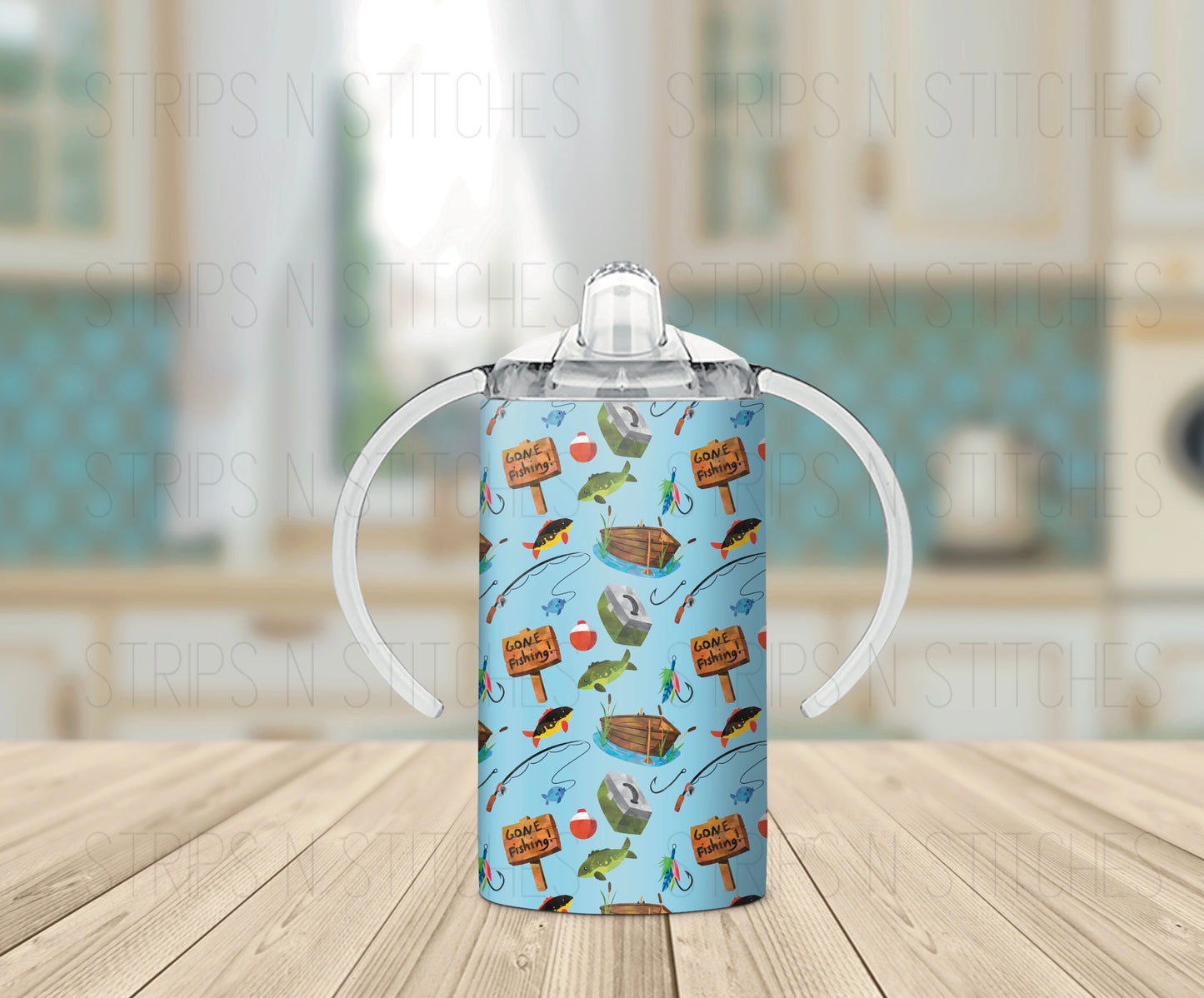 Gone Fishing - Grow with Me Tumbler- 12oz- Two Lids