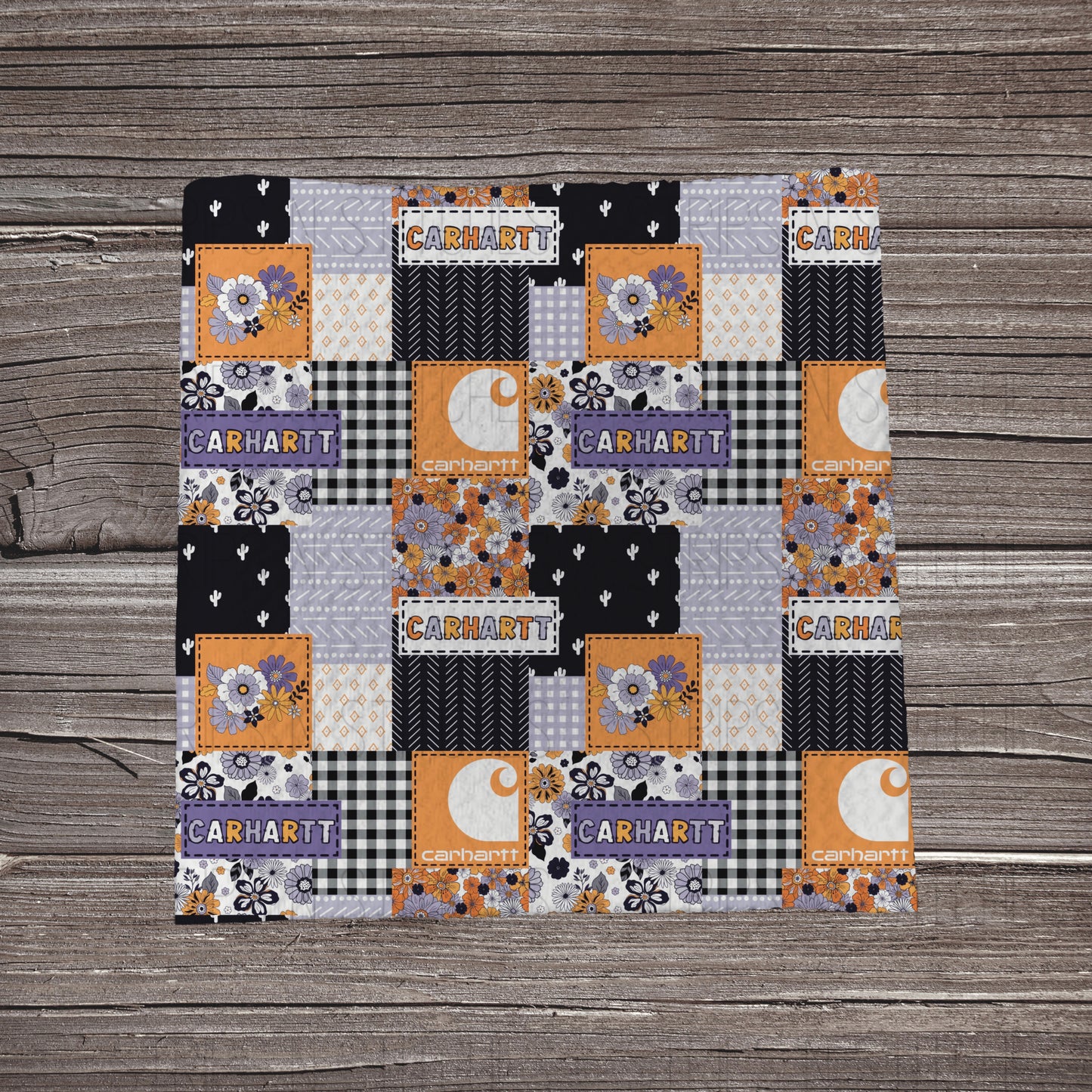 Halloween Vibes Carhartt Patchwork | Fabric Strip | Bow Making | Headwrap | Scrunchies