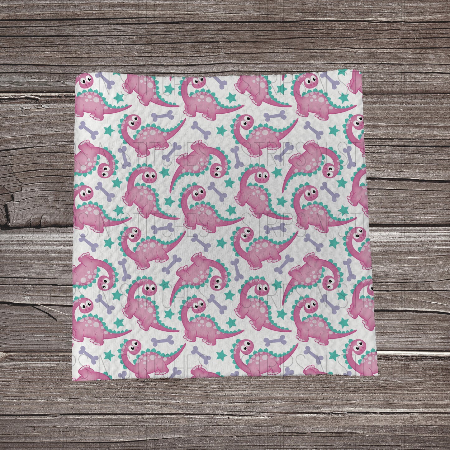 Pink Dinos | Fabric Strips | Bow Making | Head Wrap | Scrunchies