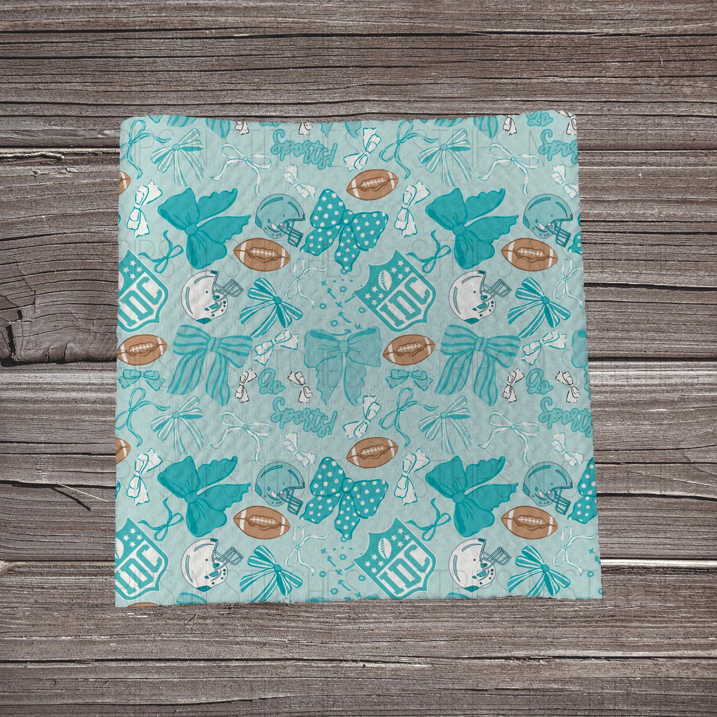 IDC- Go Sports- Turquoise | Fabric Strip- Bow Making- Headwrap- Scrunchies