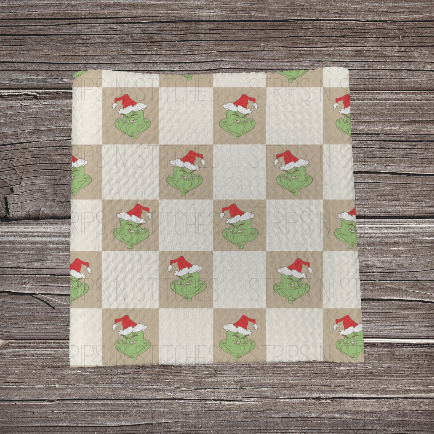 Muted Checkered Mean One | Fabric Strip- Bow Making- Headwrap- Scrunchies