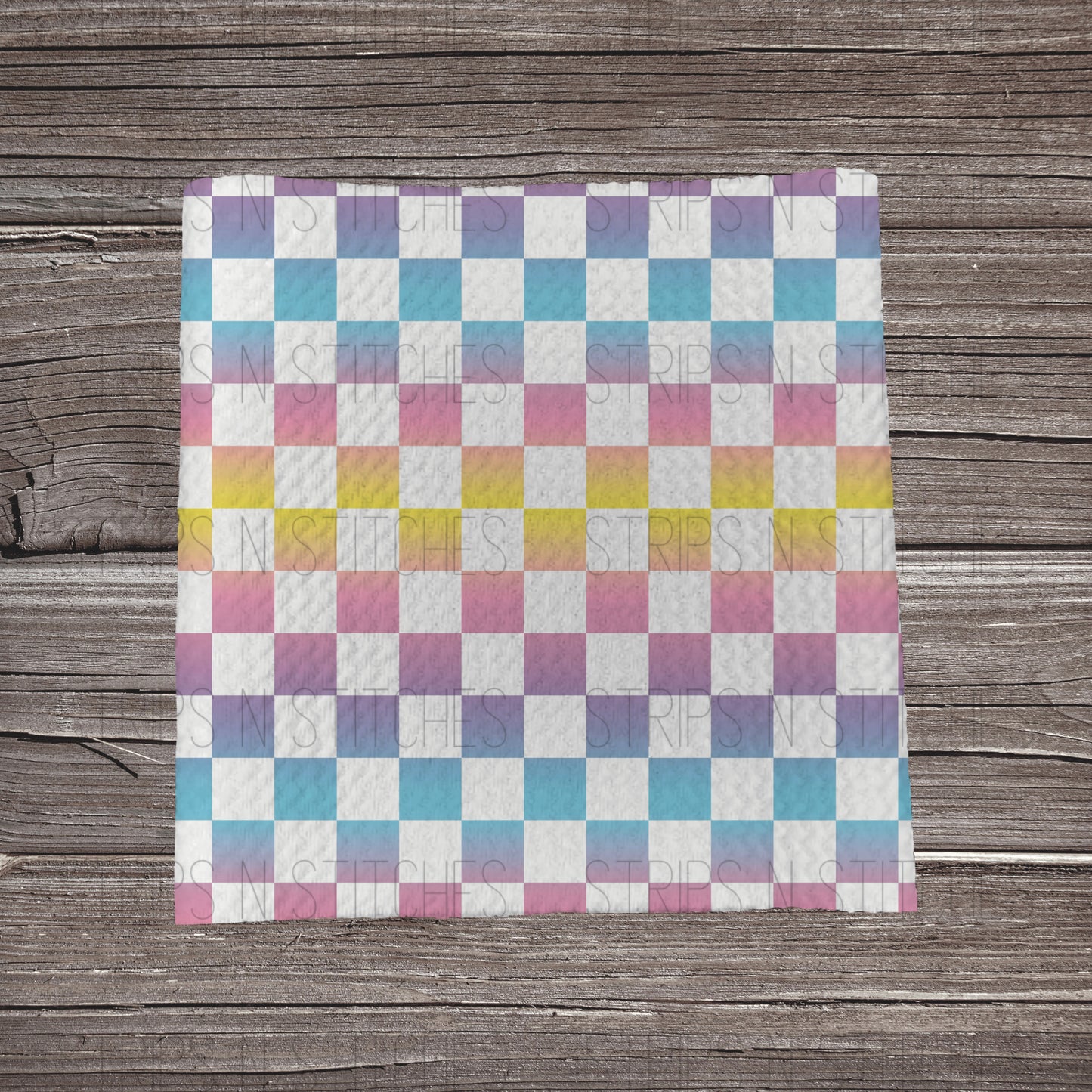 Pastel Checkers | Fabric Strips | Bow Making | Head Wrap | Scrunchies