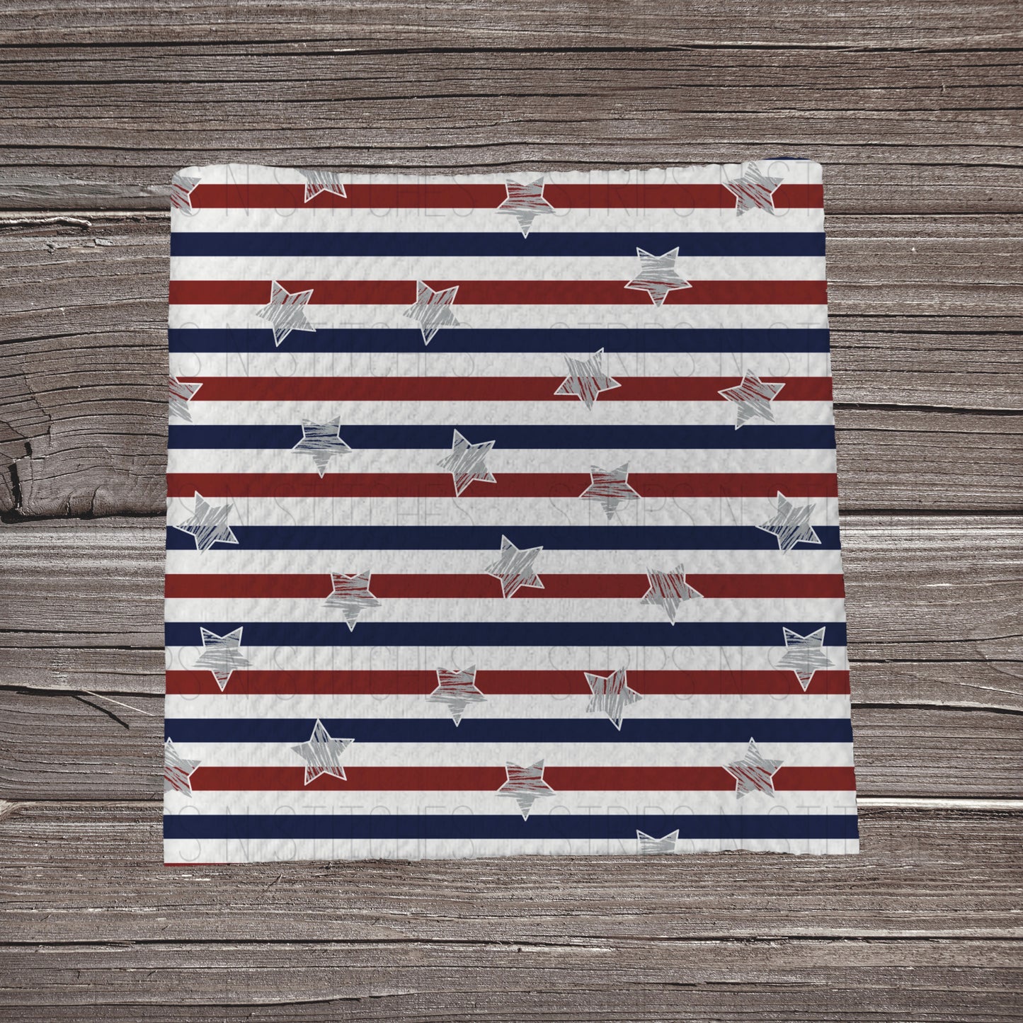 Red & Blue Stripes with White Stars | Bow Making | Headwrap | Scrunchies