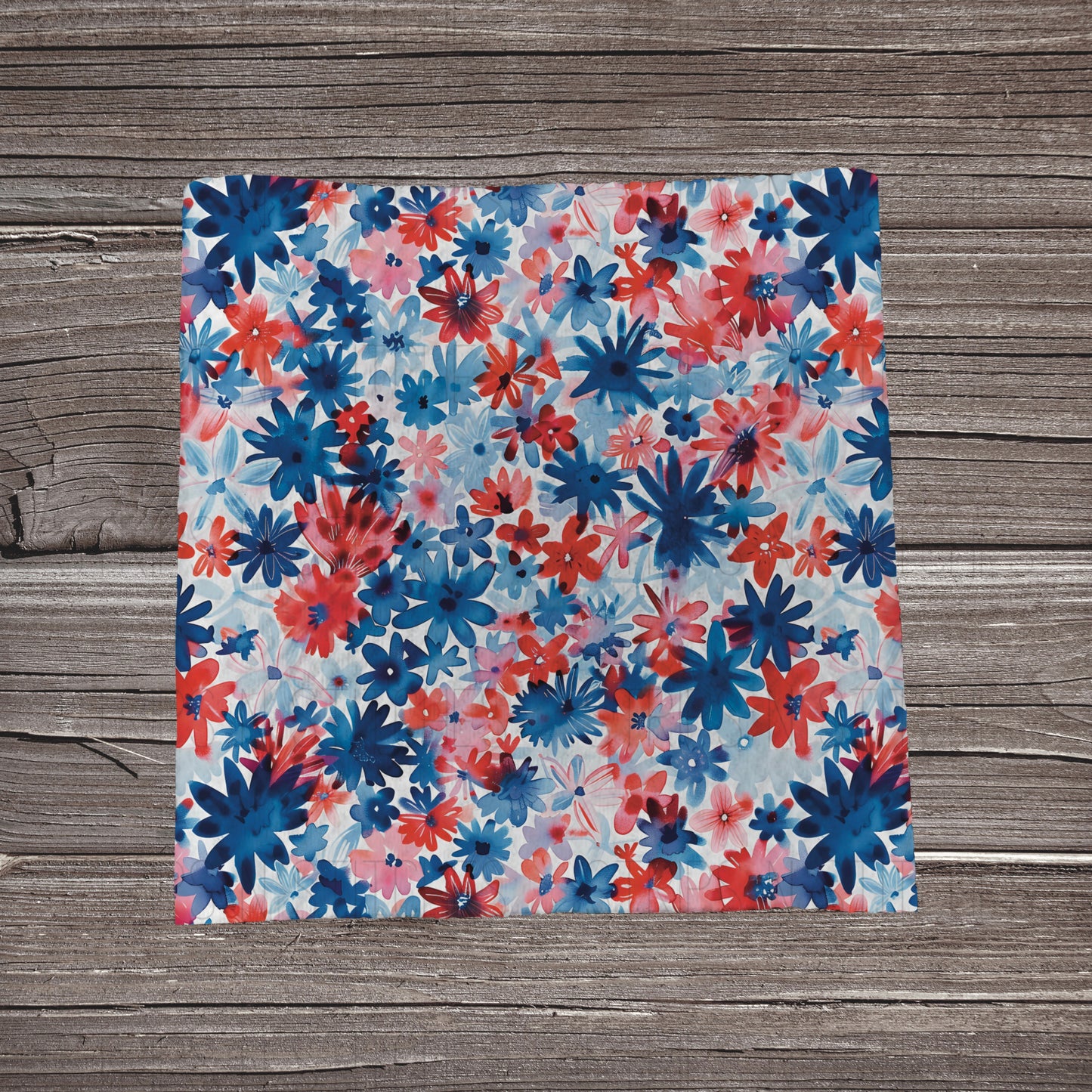 Watercolor USA Flowers | Bow Making | Headwrap | Scrunchies