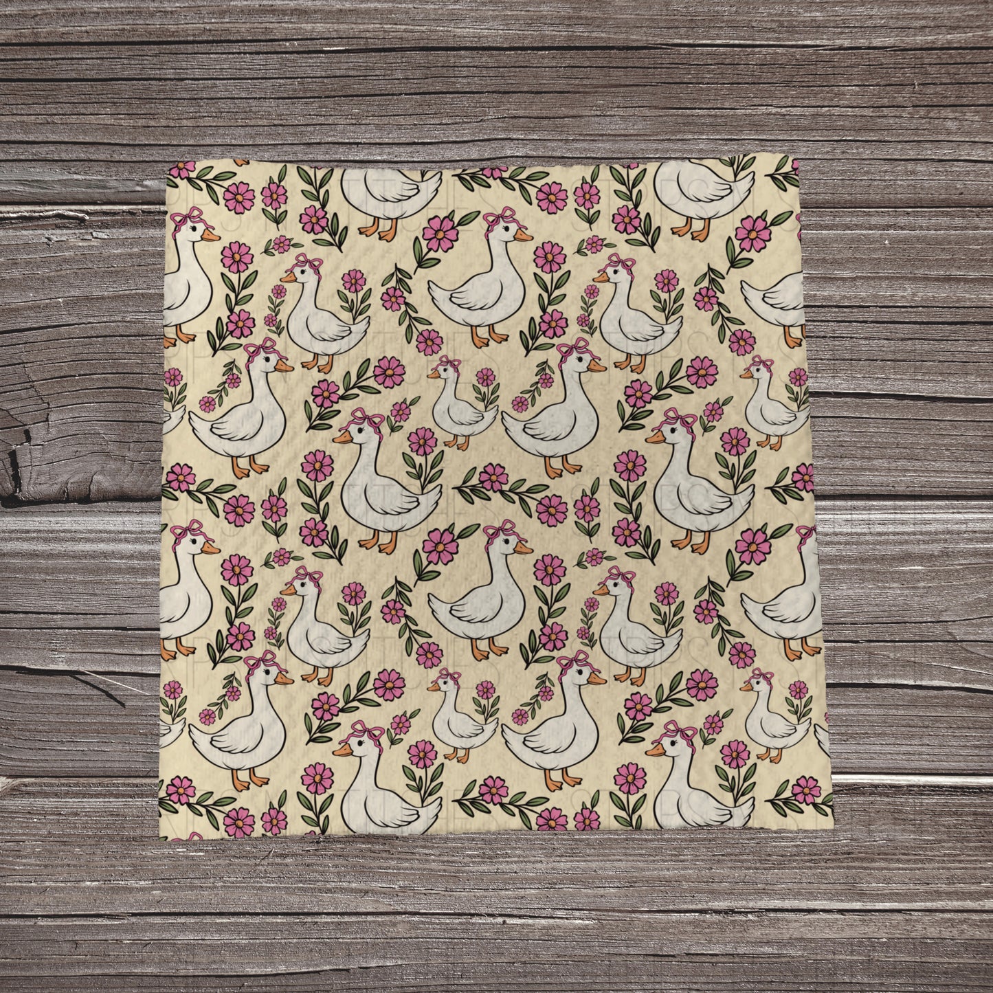 Floral Geese | Fabric Strip- Bow Making- Headwraps- Scrunchies