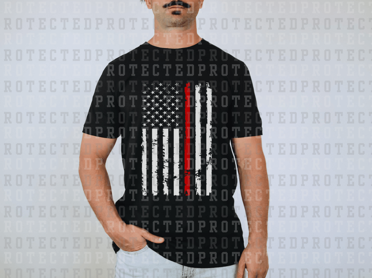 Red Line Flag - DTF TRANSFER