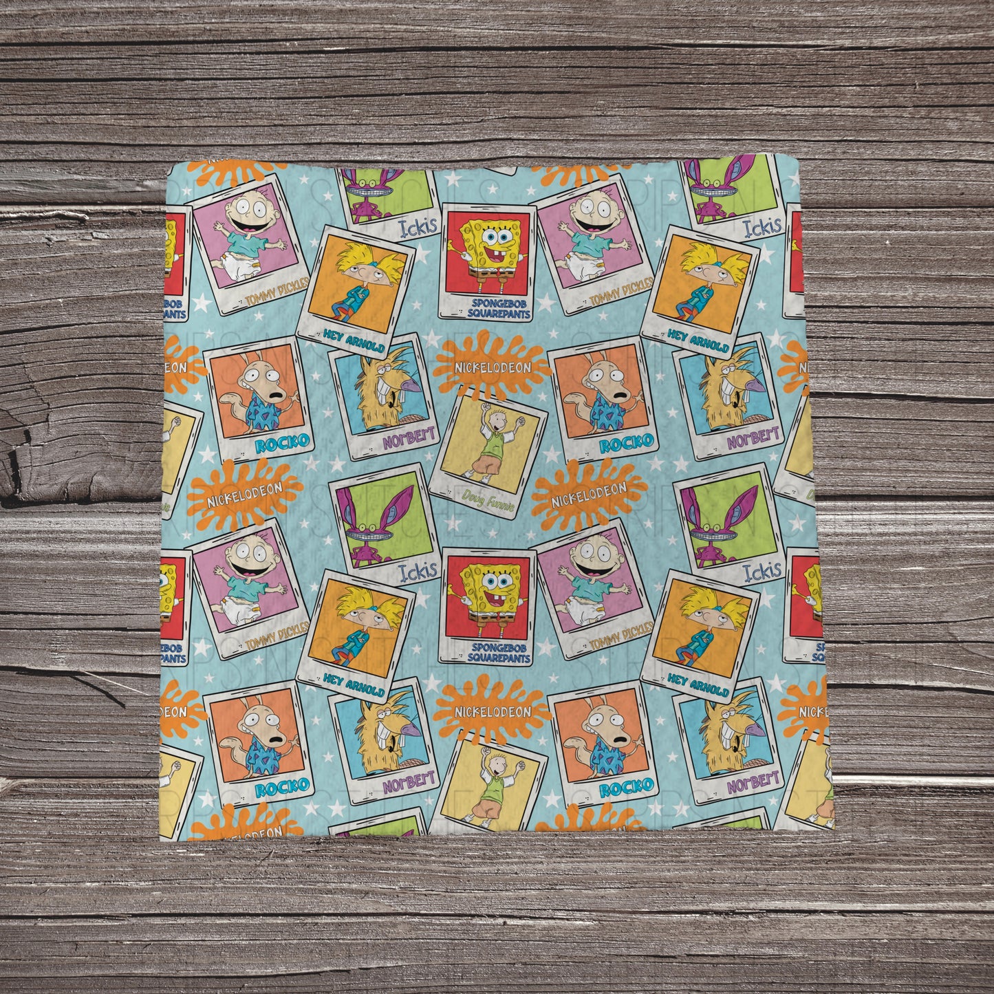 Blue Nikelodeon| Fabric Strip- Bow Making- Headwraps- Scrunchies