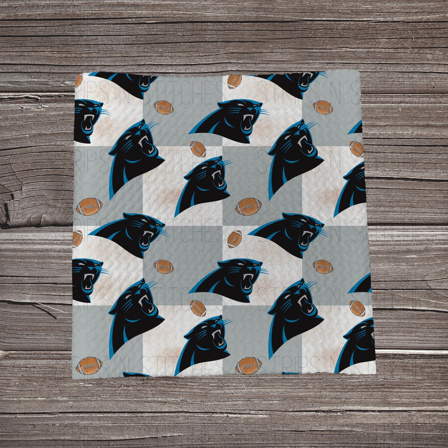 Checkered Football | All 32 Teams Available | Fabric Strip- Bow Making