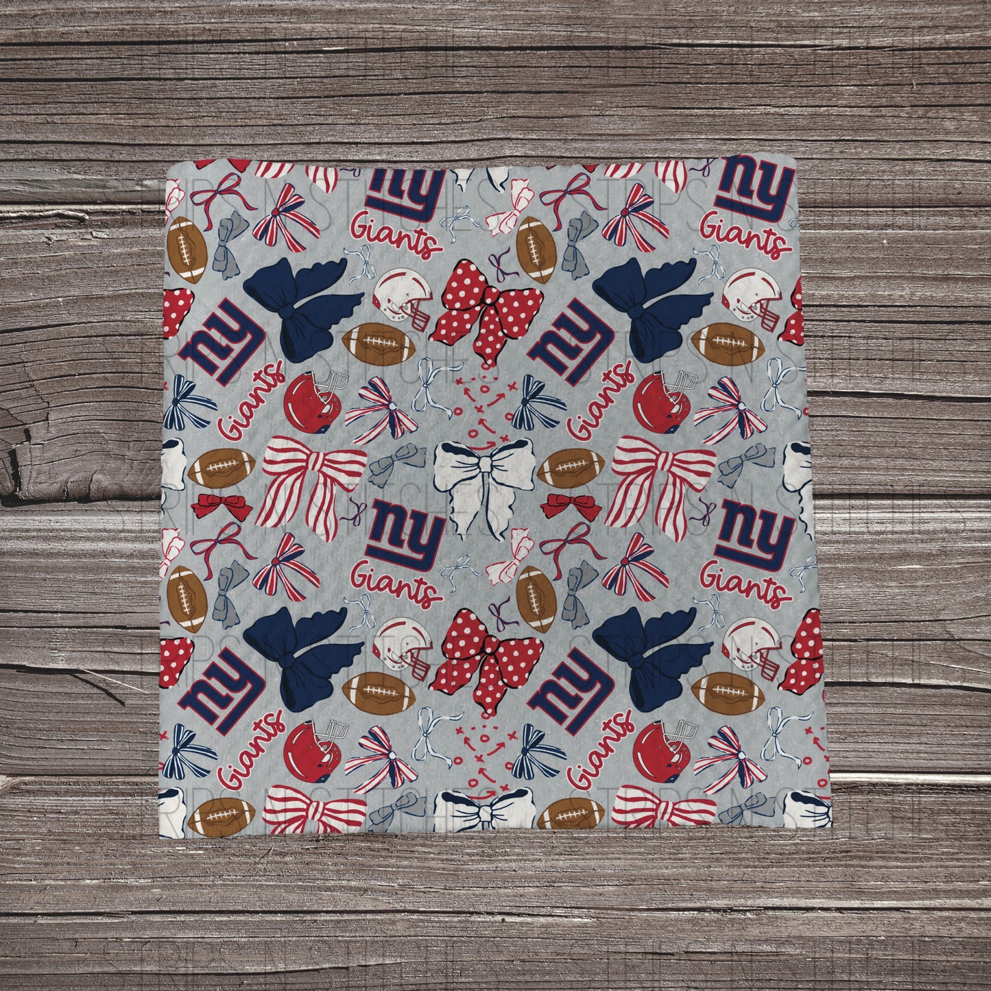 Scattered Bows & Football | All 32 Teams Available | Fabric Strip- Bow Making