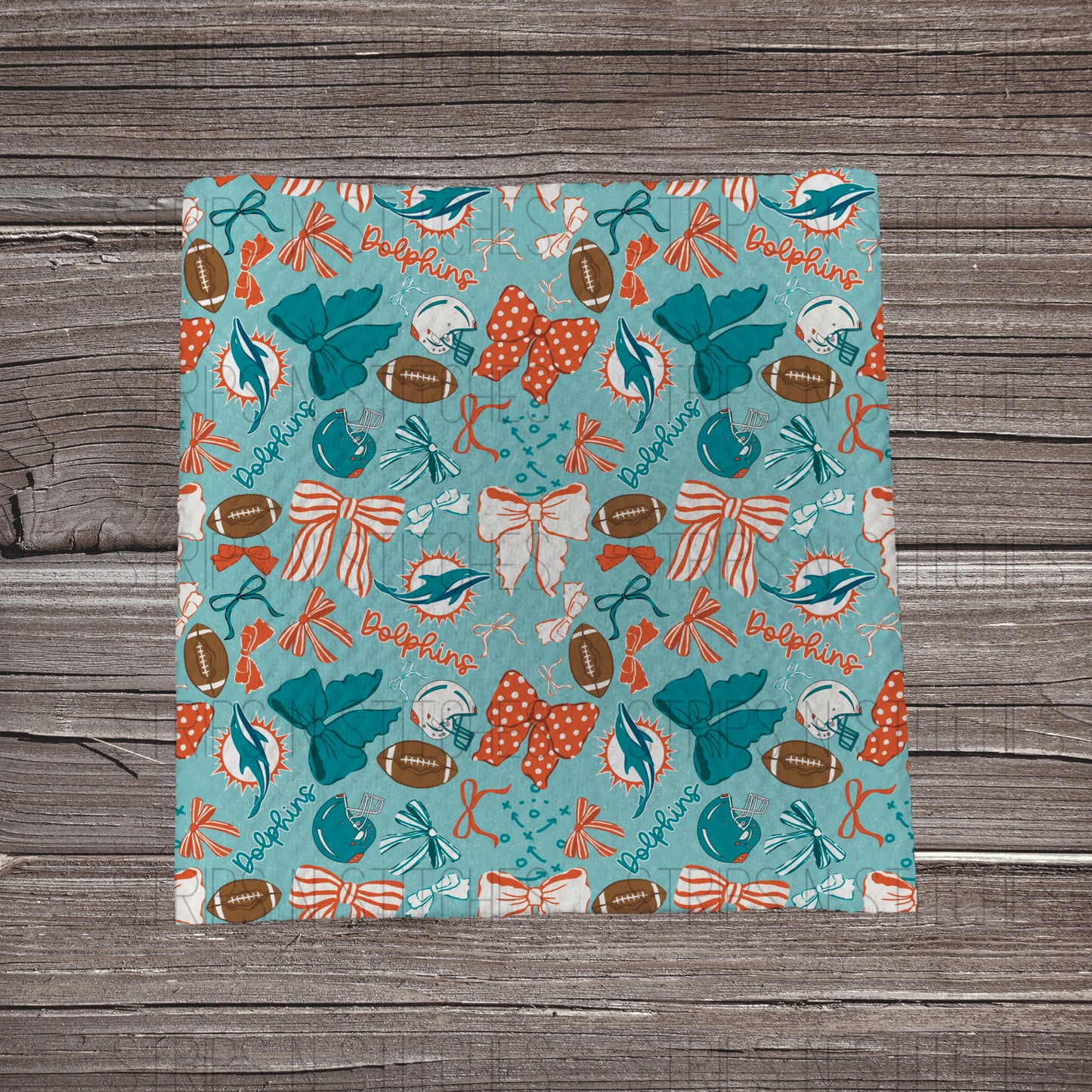 Scattered Bows & Football | All 32 Teams Available | Fabric Strip- Bow Making