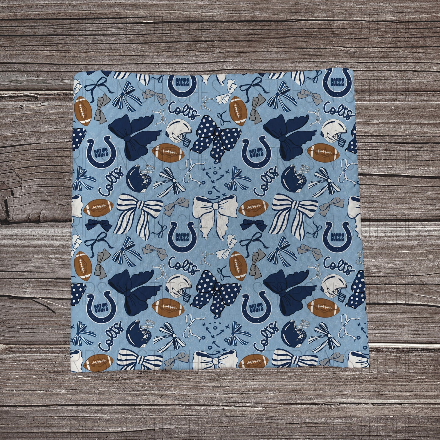 Scattered Bows & Football | All 32 Teams Available | Fabric Strip- Bow Making