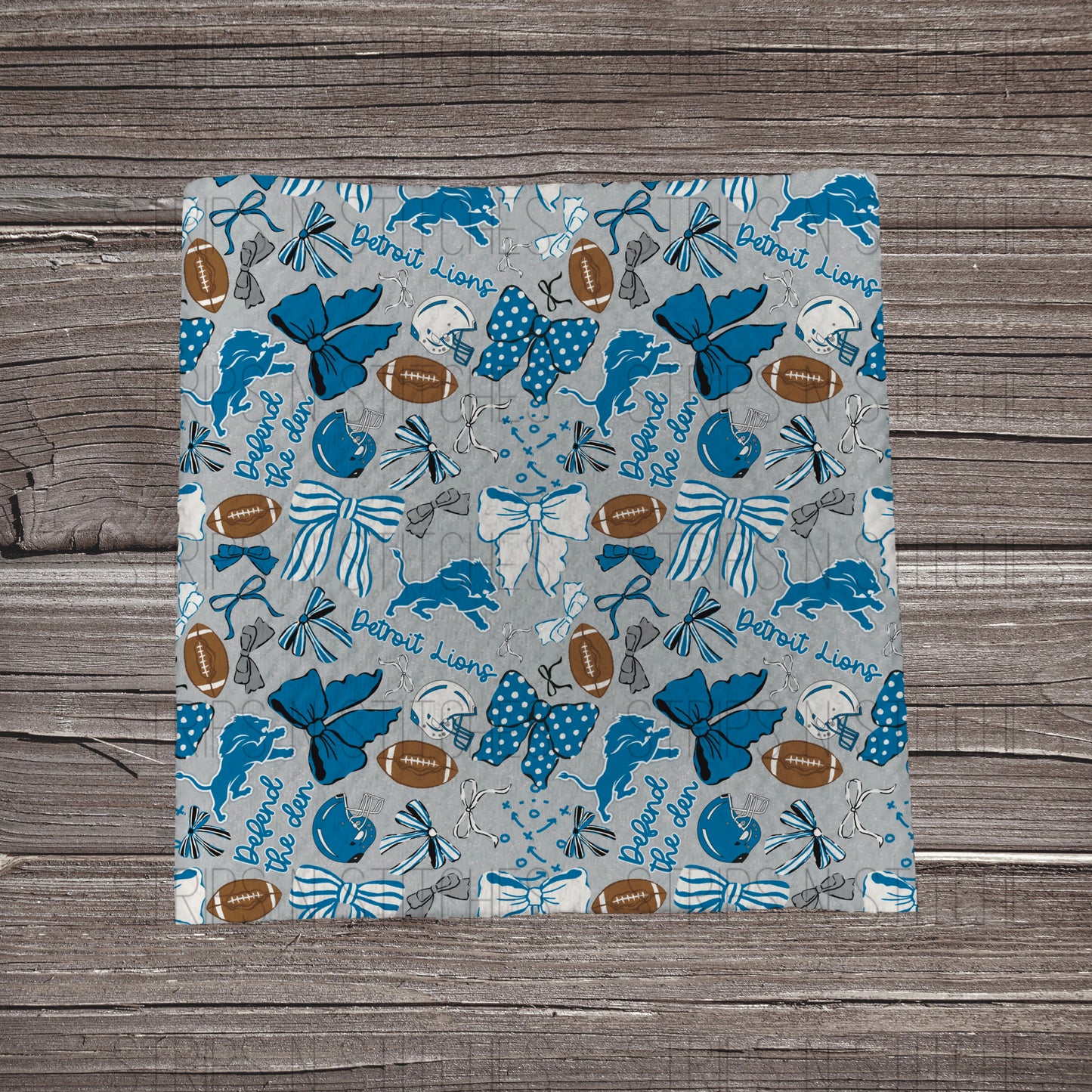 Scattered Bows & Football | All 32 Teams Available | Fabric Strip- Bow Making
