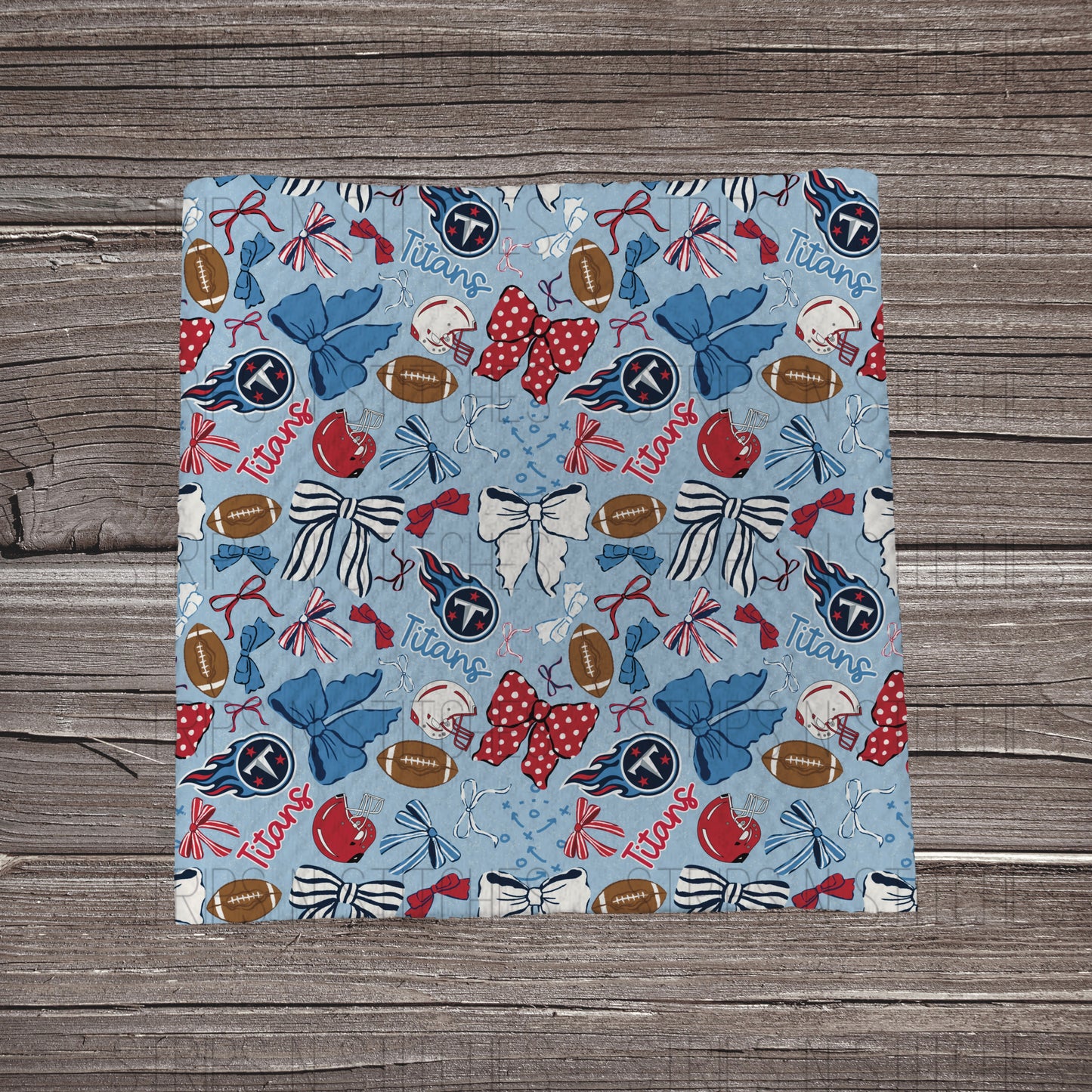 Scattered Bows & Football | All 32 Teams Available | Fabric Strip- Bow Making