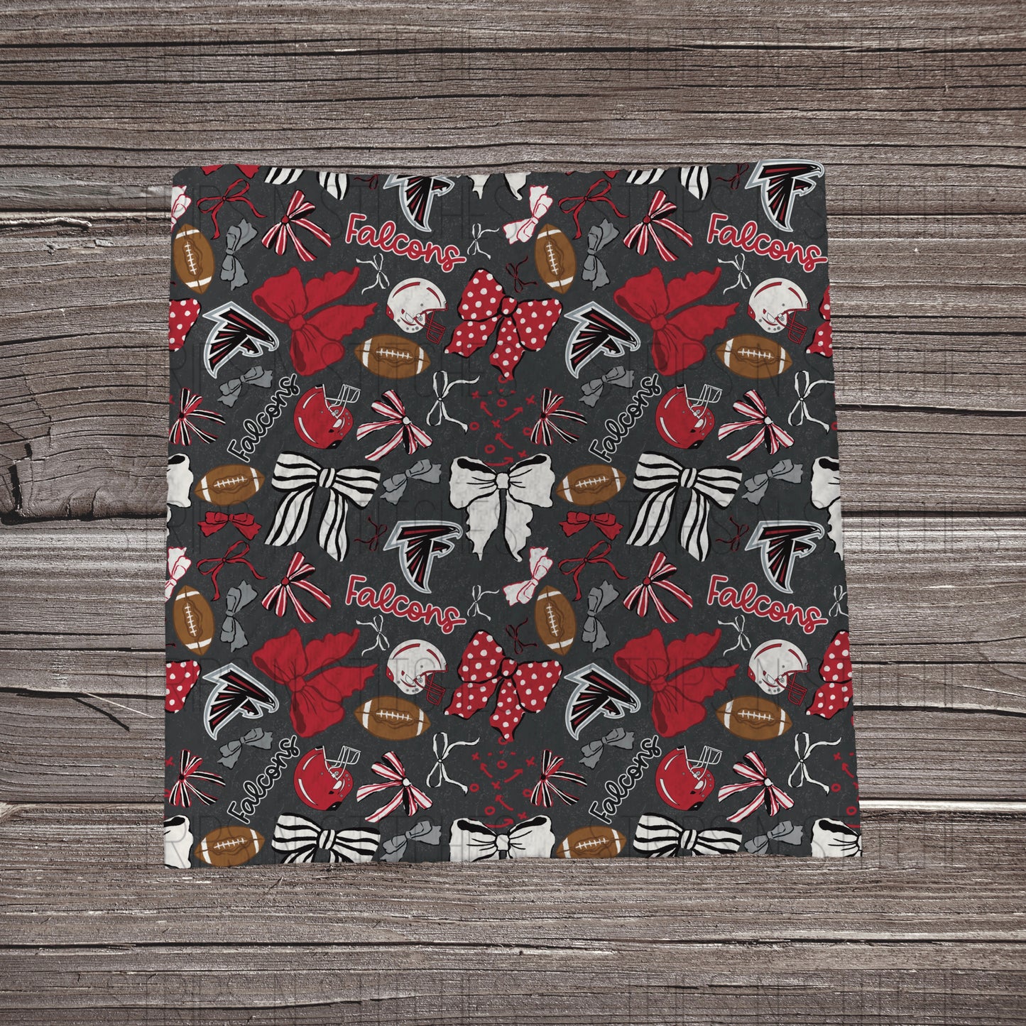 Scattered Bows & Football | All 32 Teams Available | Fabric Strip- Bow Making