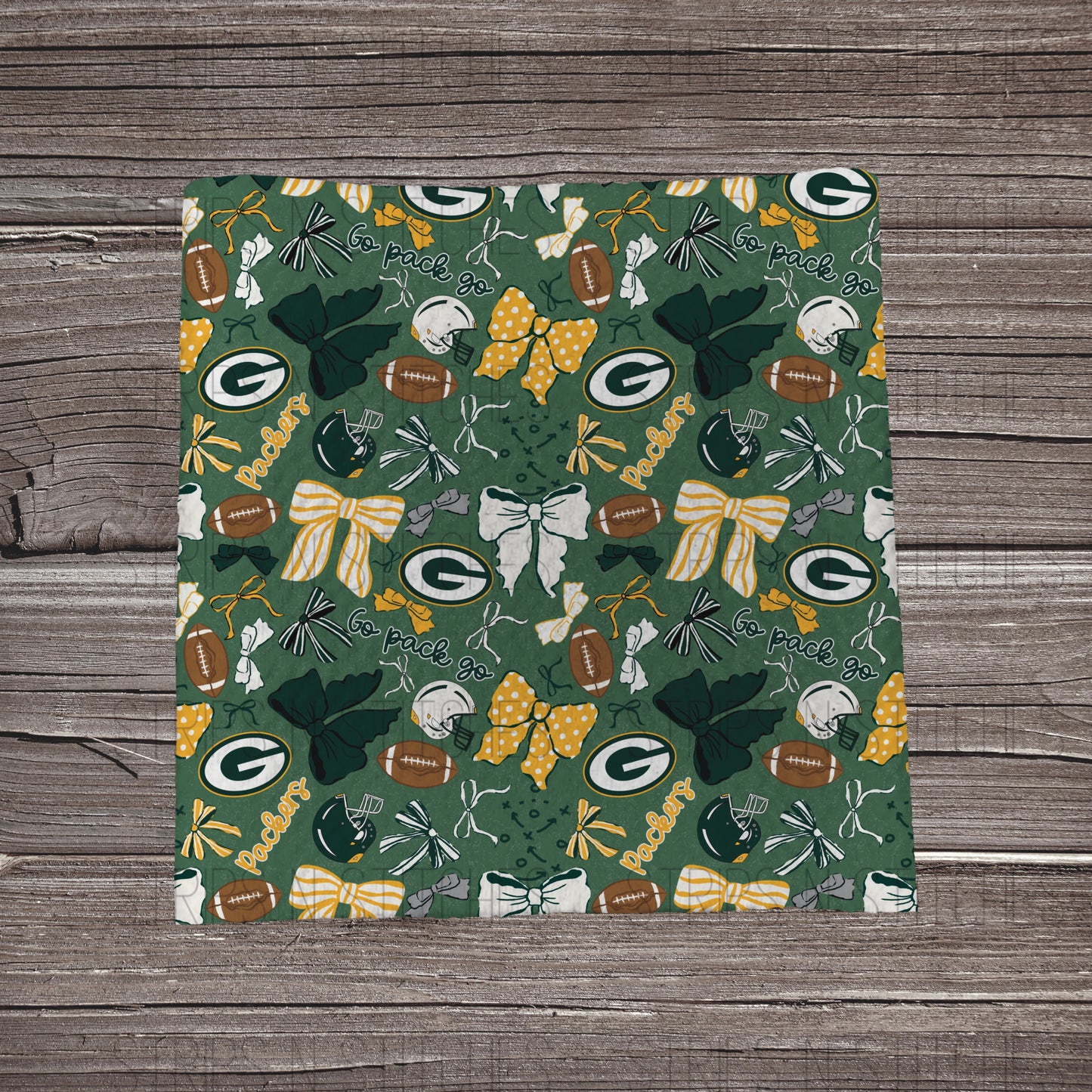 Scattered Bows & Football | All 32 Teams Available | Fabric Strip- Bow Making