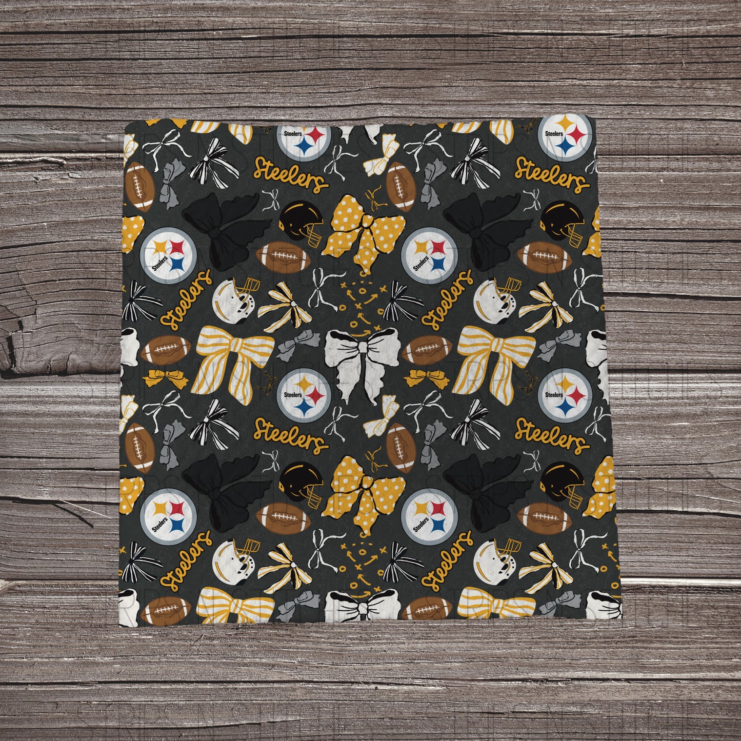Scattered Bows & Football | All 32 Teams Available | Fabric Strip- Bow Making