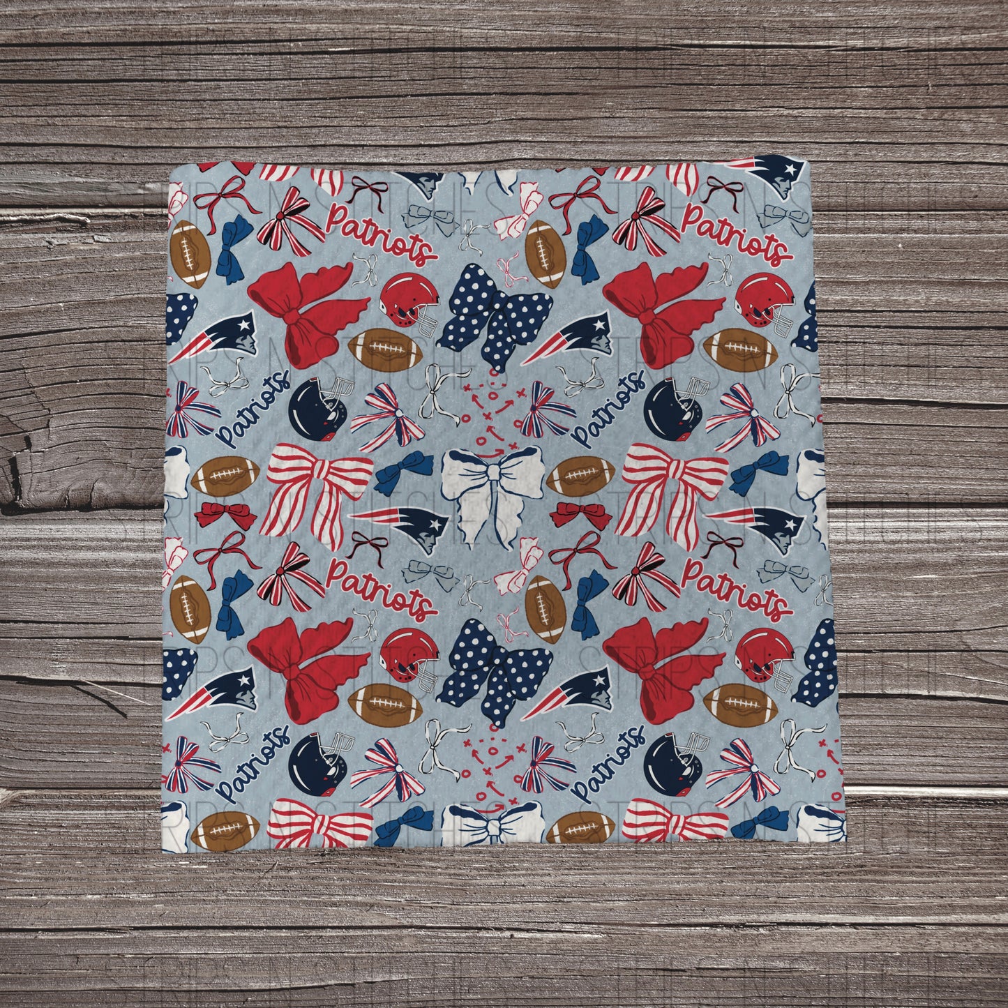 Scattered Bows & Football | All 32 Teams Available | Fabric Strip- Bow Making
