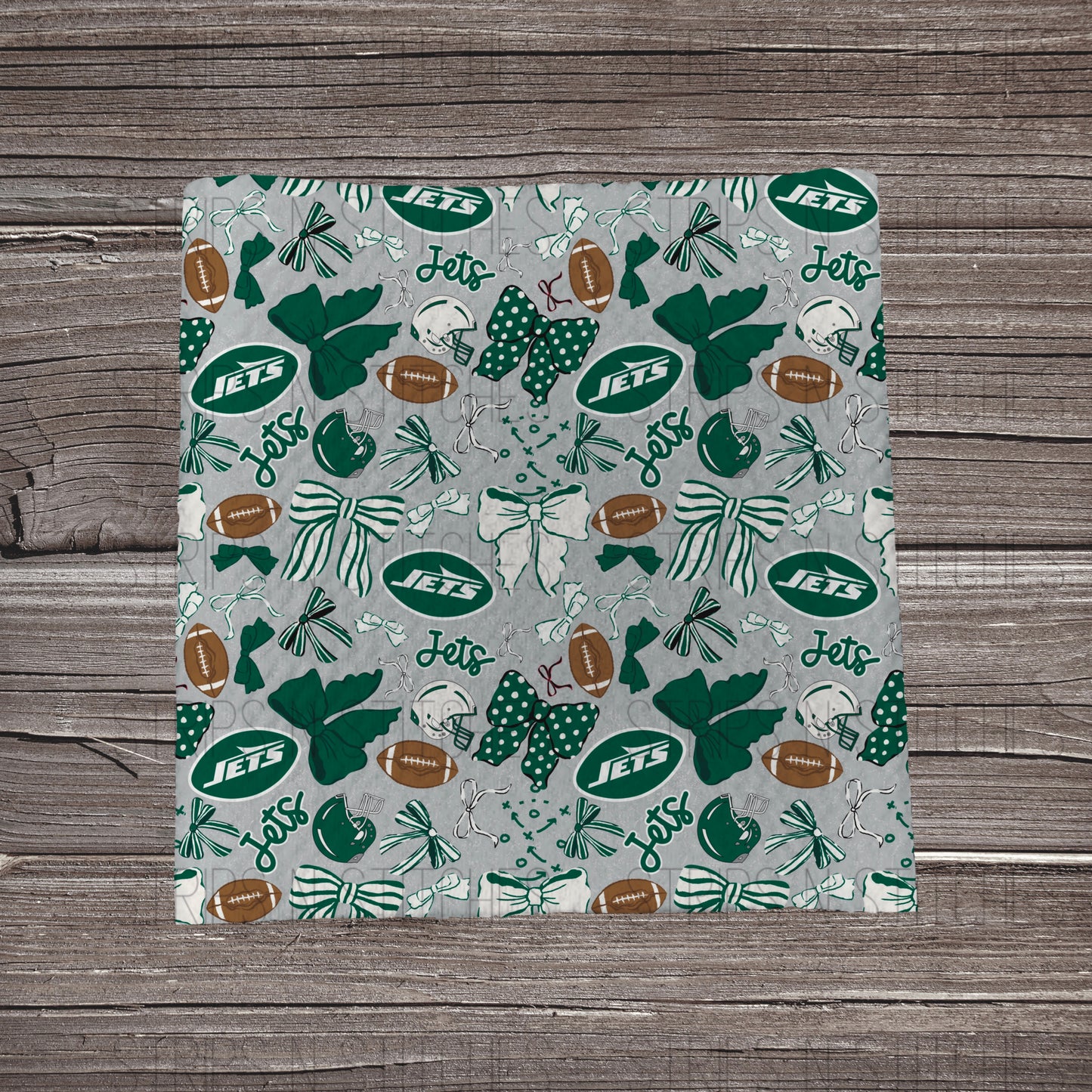 Scattered Bows & Football | All 32 Teams Available | Fabric Strip- Bow Making