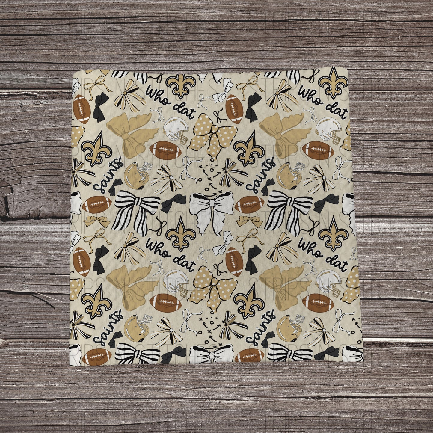 Scattered Bows & Football | All 32 Teams Available | Fabric Strip- Bow Making