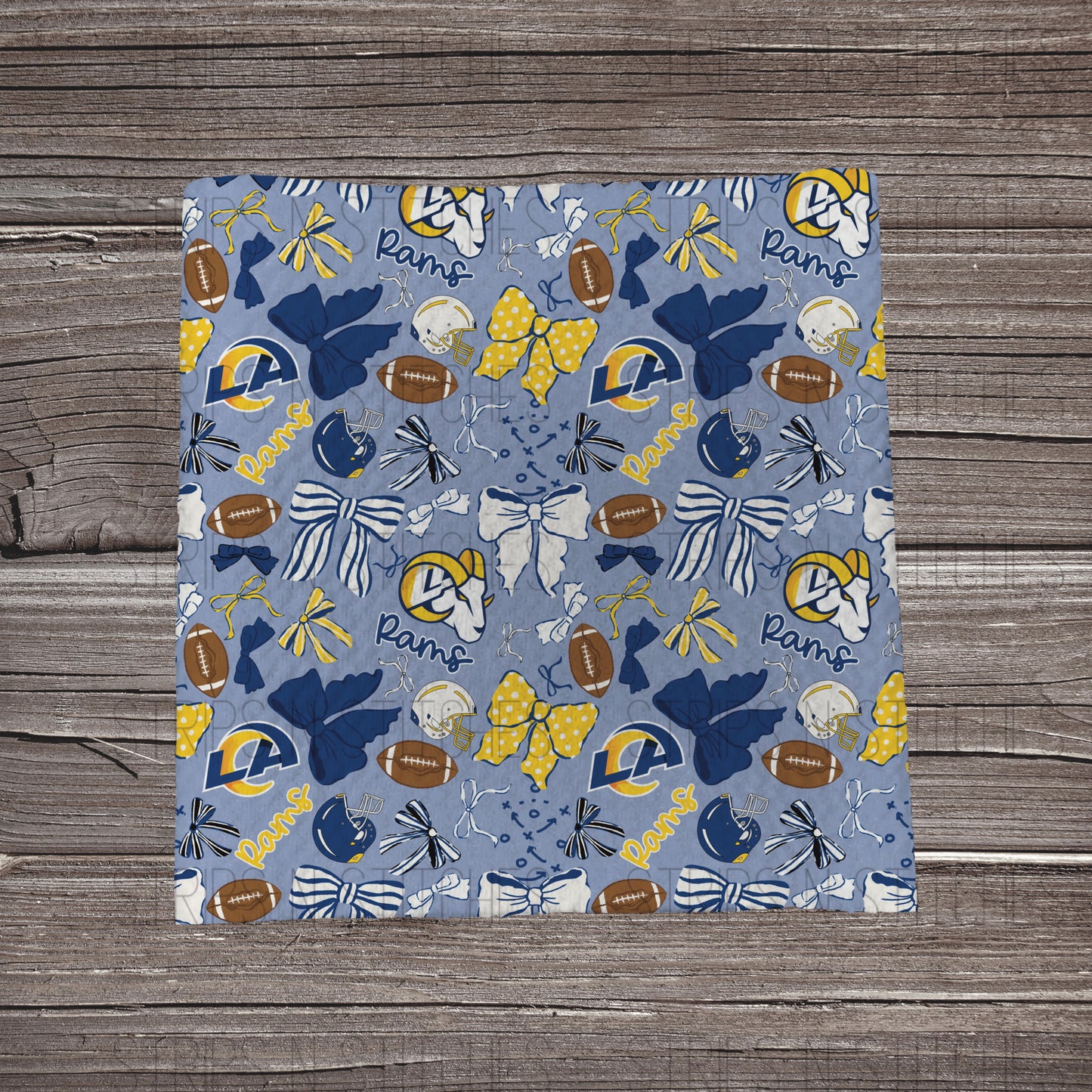 Scattered Bows & Football | All 32 Teams Available | Fabric Strip- Bow Making
