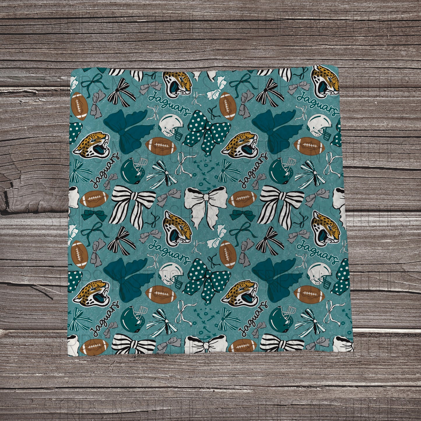 Scattered Bows & Football | All 32 Teams Available | Fabric Strip- Bow Making