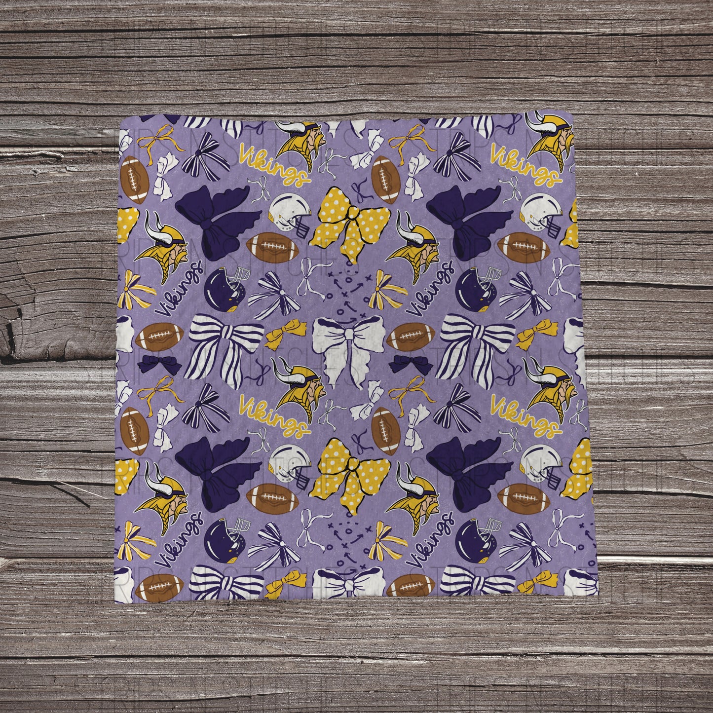 Scattered Bows & Football | All 32 Teams Available | Fabric Strip- Bow Making