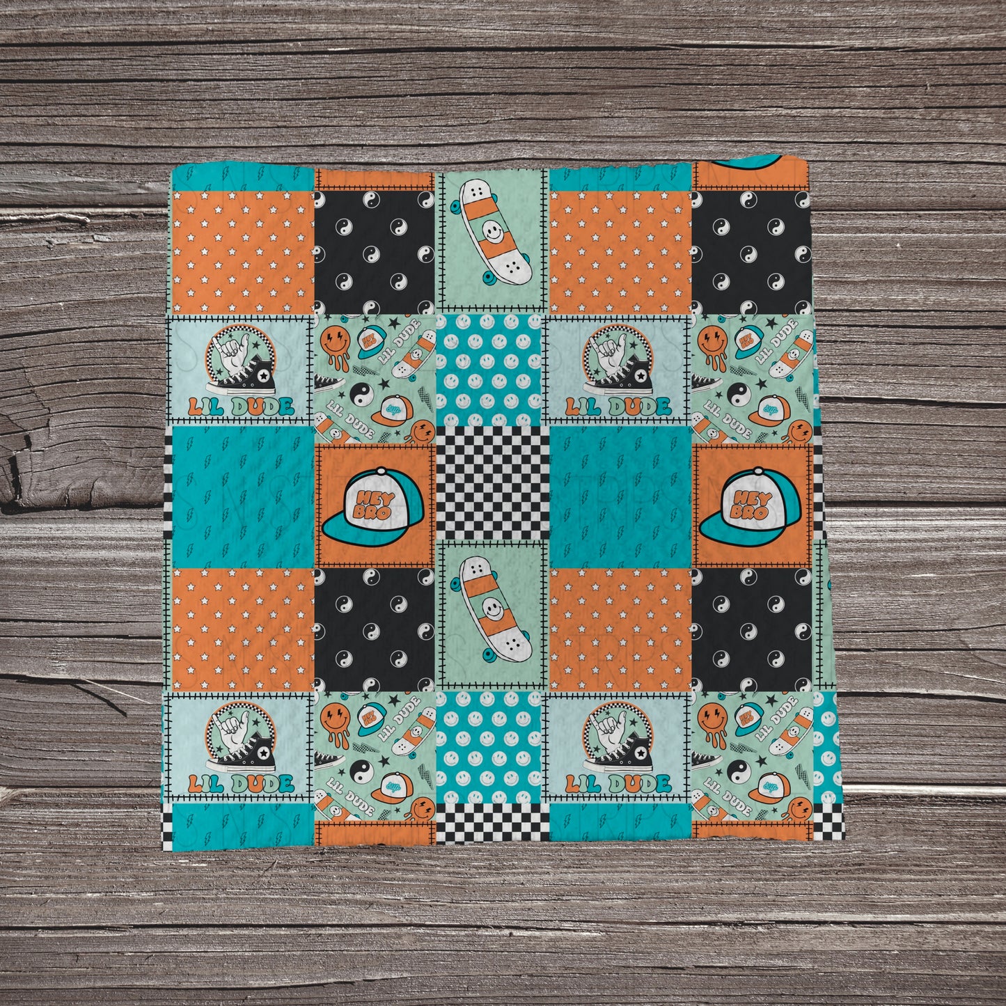 Lil’ Dude Patchwork | Fabric Strip- Bow Making | Headwraps