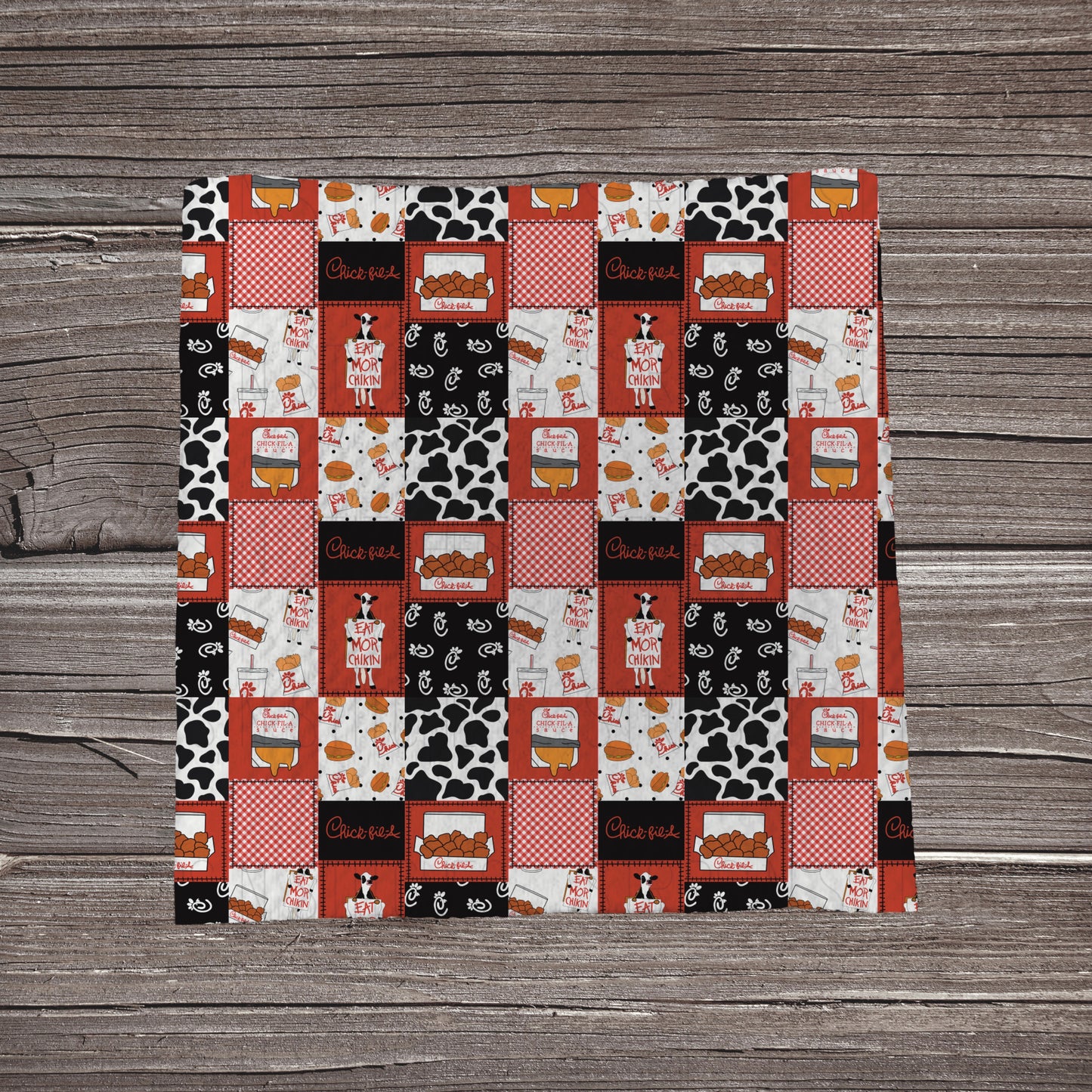 Chic Fil-A Patchwork | Bullet Fabric Strip | Bow Making | Scrunchie |