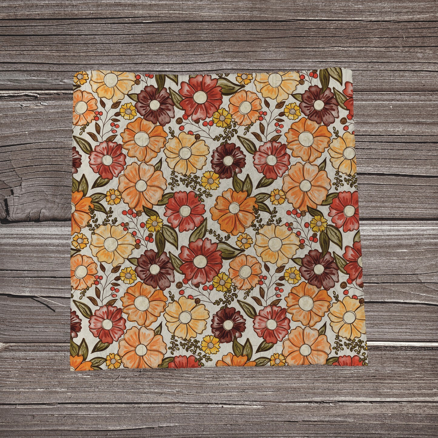 Fall Watercolor Floral | Bullet Fabric Strip | Bow Making | Scrunchie |