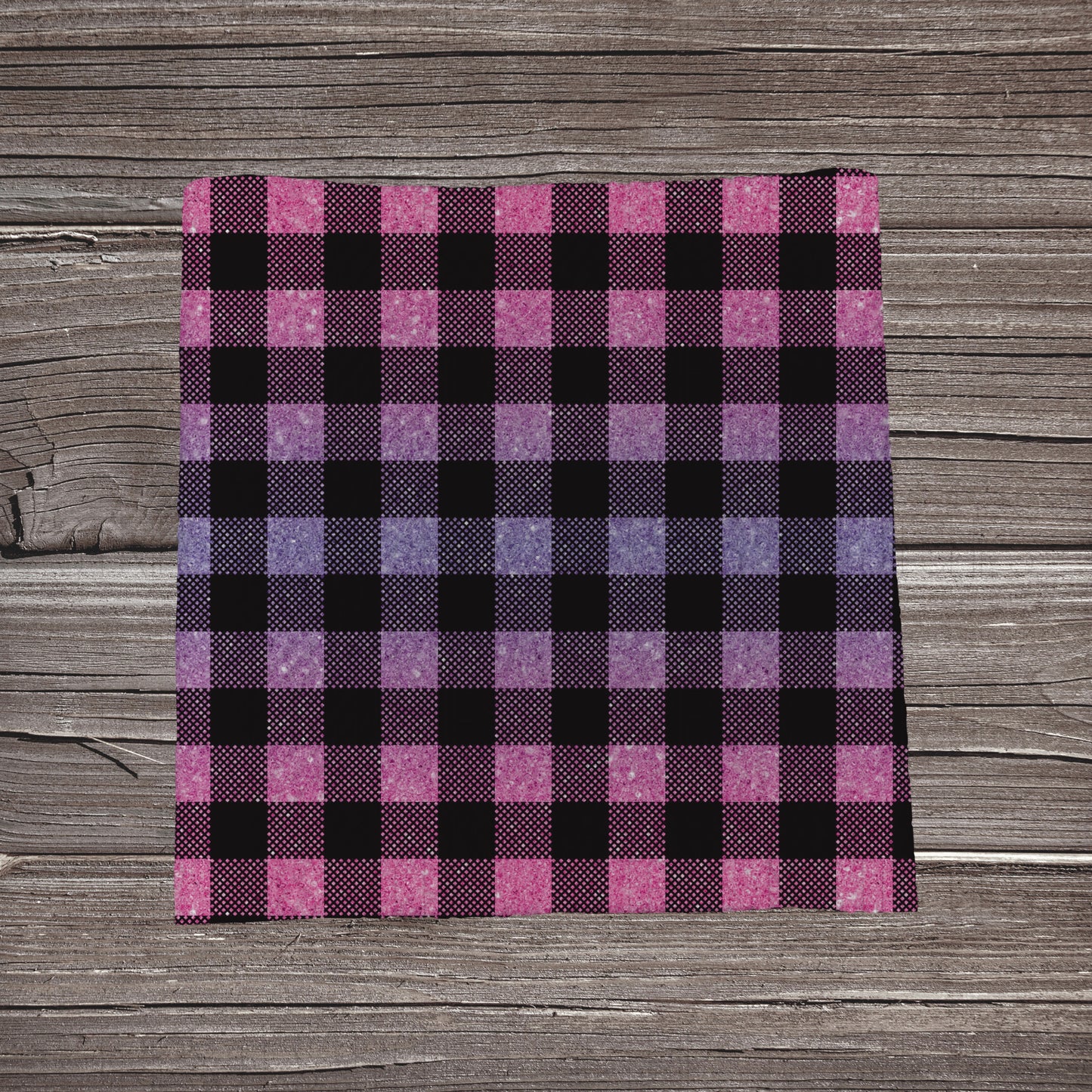 Faux Glitter Pink & Purple Plaid | Fabric Strip- Bow Making- Headwraps- Scrunchies