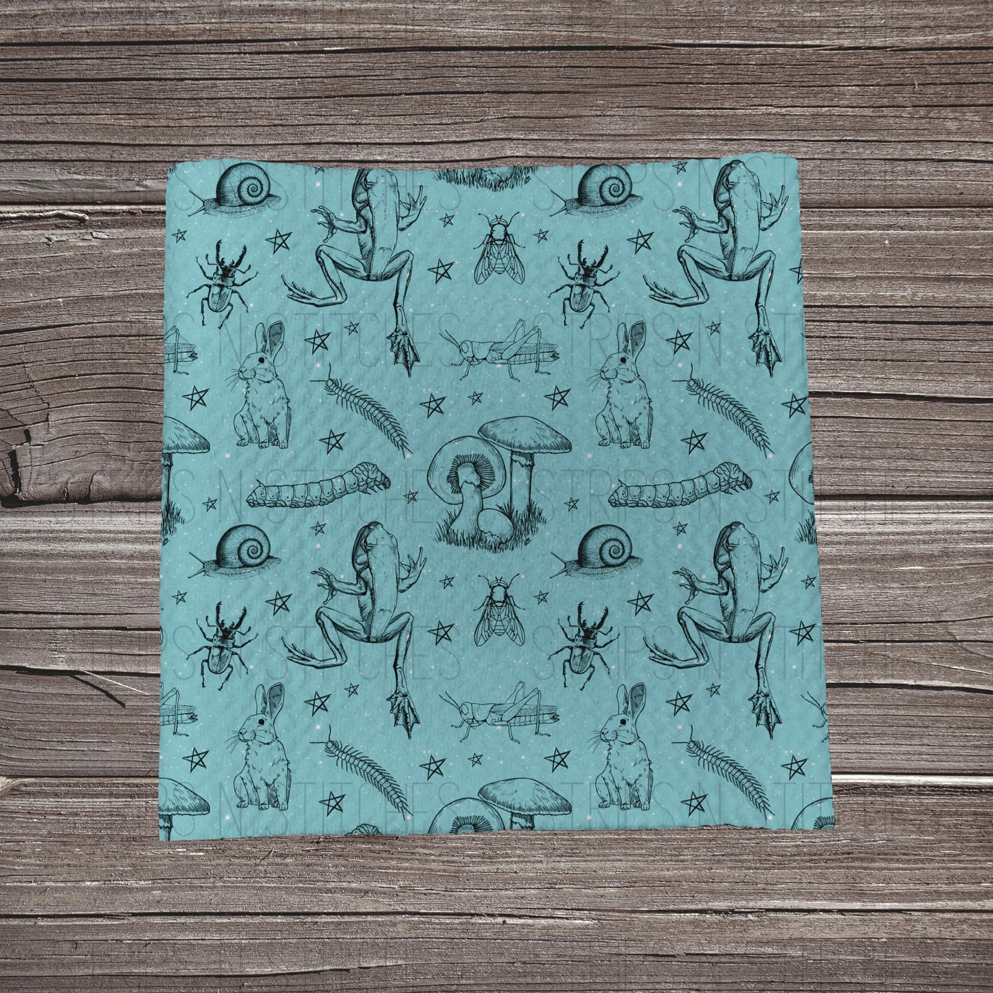 Buggin Around the Garden- Turquoise | Bullet Fabric Strip | Bow Making | Scrunchie |