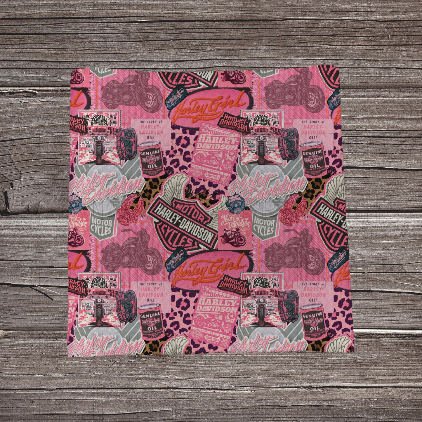 Pink Harley Stacked | Bullet Fabric Strip | Bow Making | Scrunchie | Headwraps
