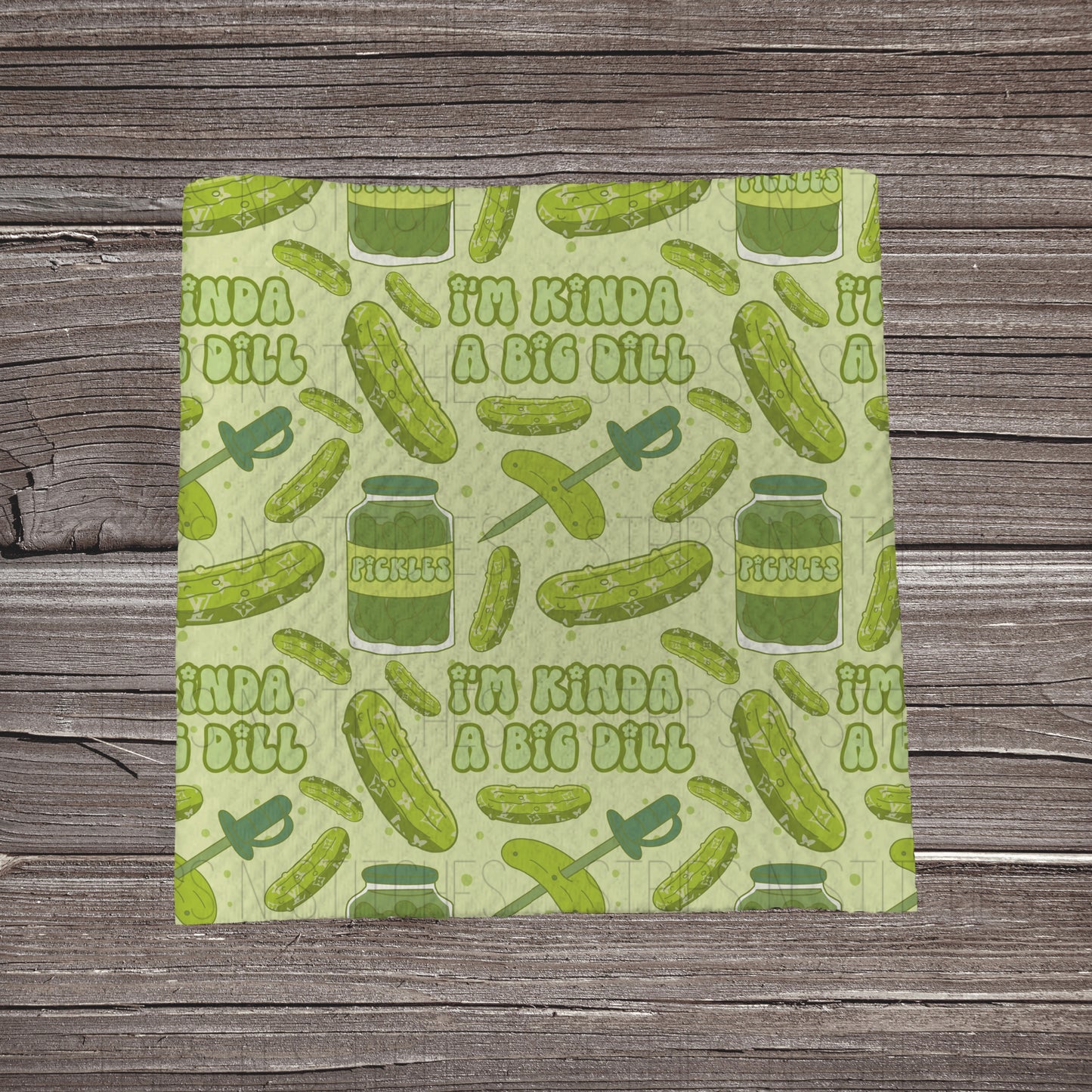 I’m Kinda a Big Dill | Fabric Strip- Bow Making- Headwraps- Scrunchies