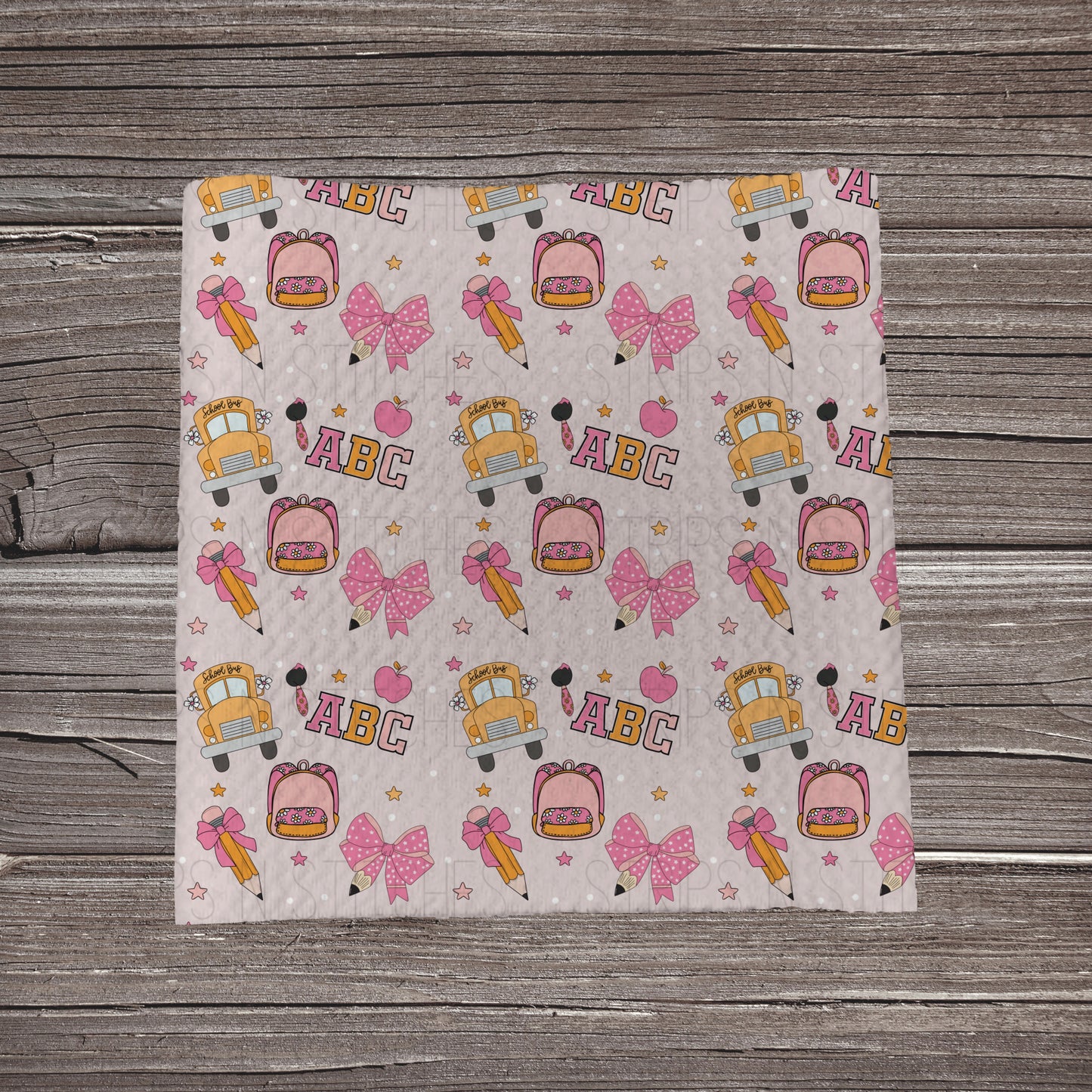 ABC’s & Bows- Pink | Fabric Strip- Bow Making- Headwraps- Scrunchies
