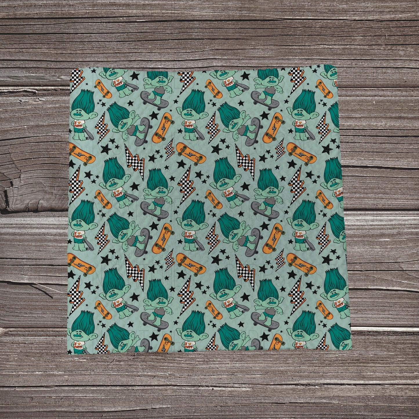 Green Trolls | Fabric Strip- Bow Making- Headwraps- Scrunchies