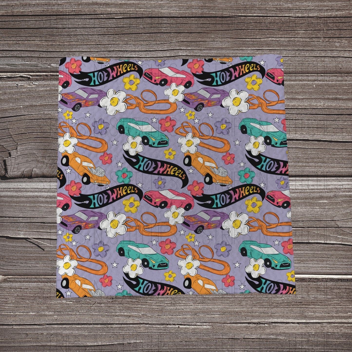 Purple Floral Hot Wheels | Fabric Strip | Bow Making | Headwrap | Scrunchies