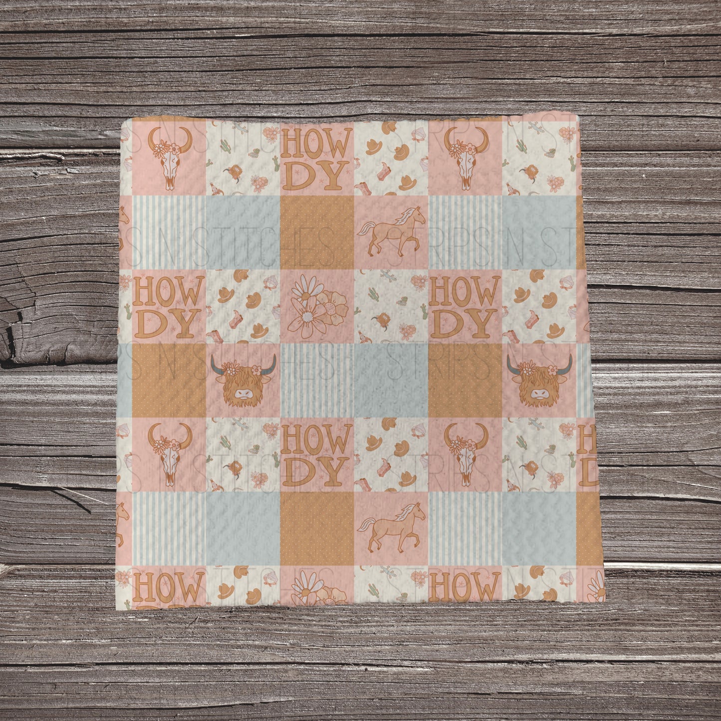 Muted Arizona Desert Patchwork | Fabric Strip- Bow Making- Headwraps- Scrunchies