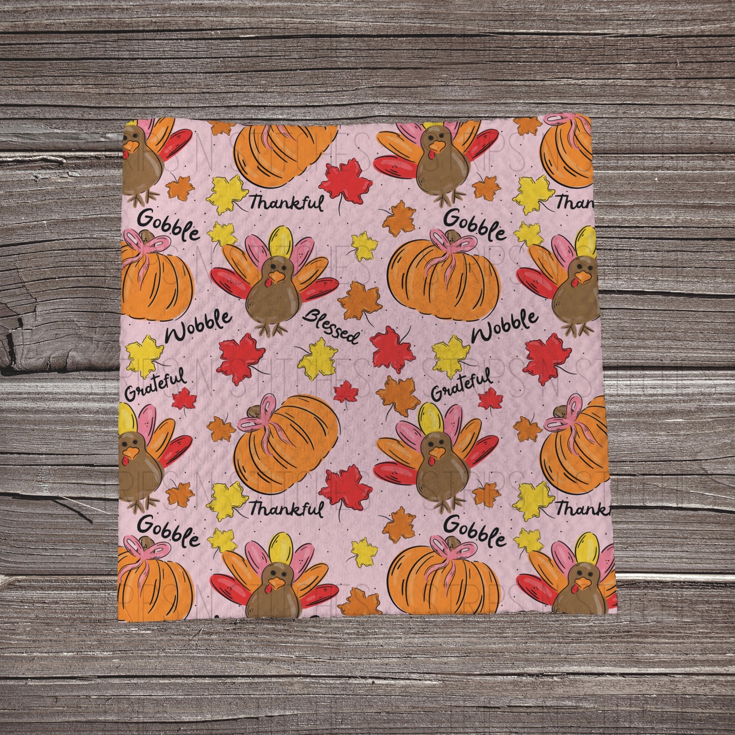 Thanksgiving Gobble - Pink | Fabric Strip | Bow Making | Headwrap | Scrunchies